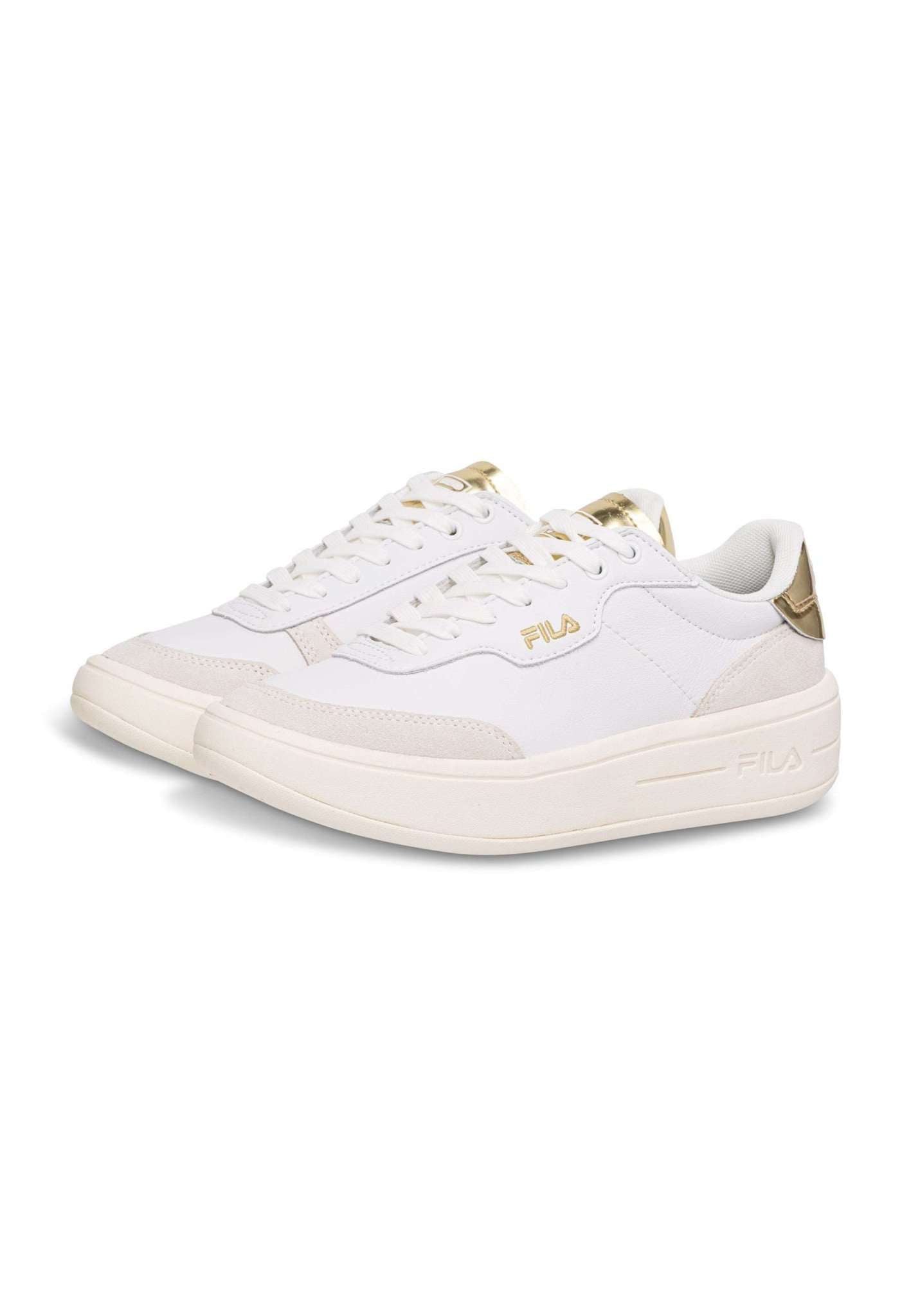 Fila Baskets Premium F Wmn in White-Gold Fila   