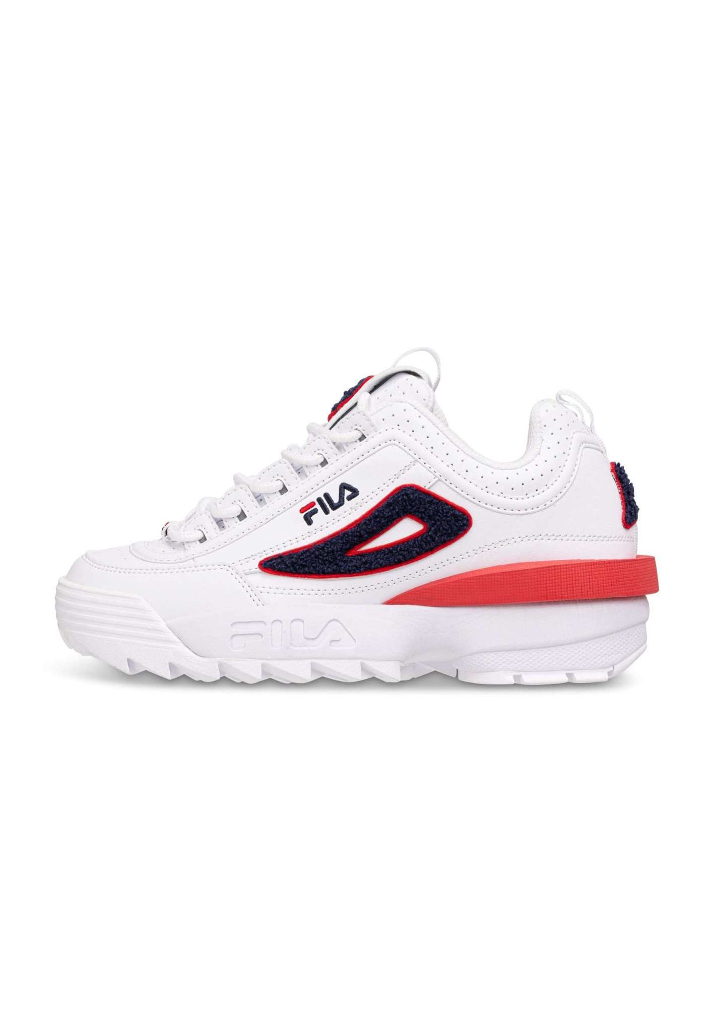 Baskets Disruptor Patch Wmn en blanc-Fila Navy Fila   