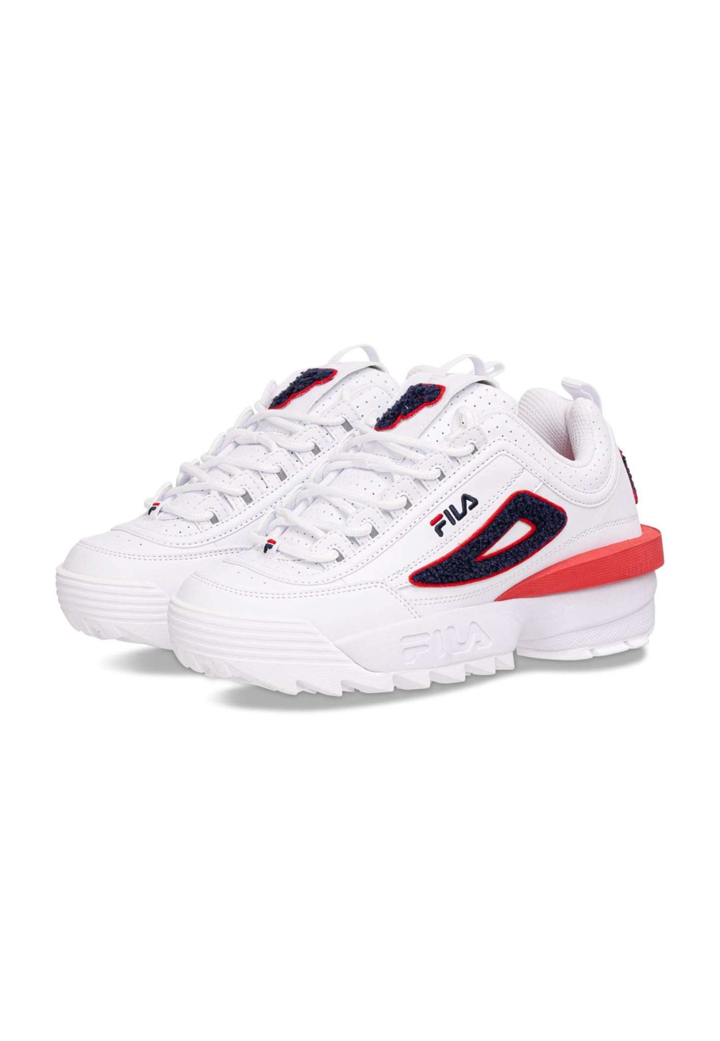 Baskets Disruptor Patch Wmn en blanc-Fila Navy Fila   