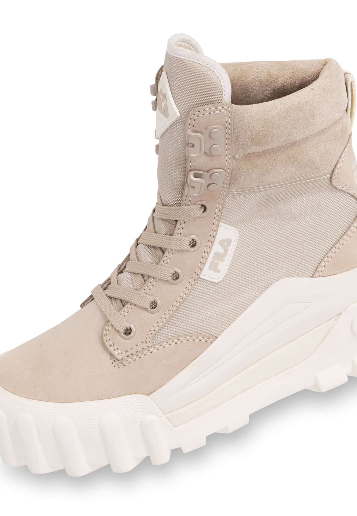 Bottes à lacets Grungelution Mid Wmn en Feather Gray-Marshmallow Fila   