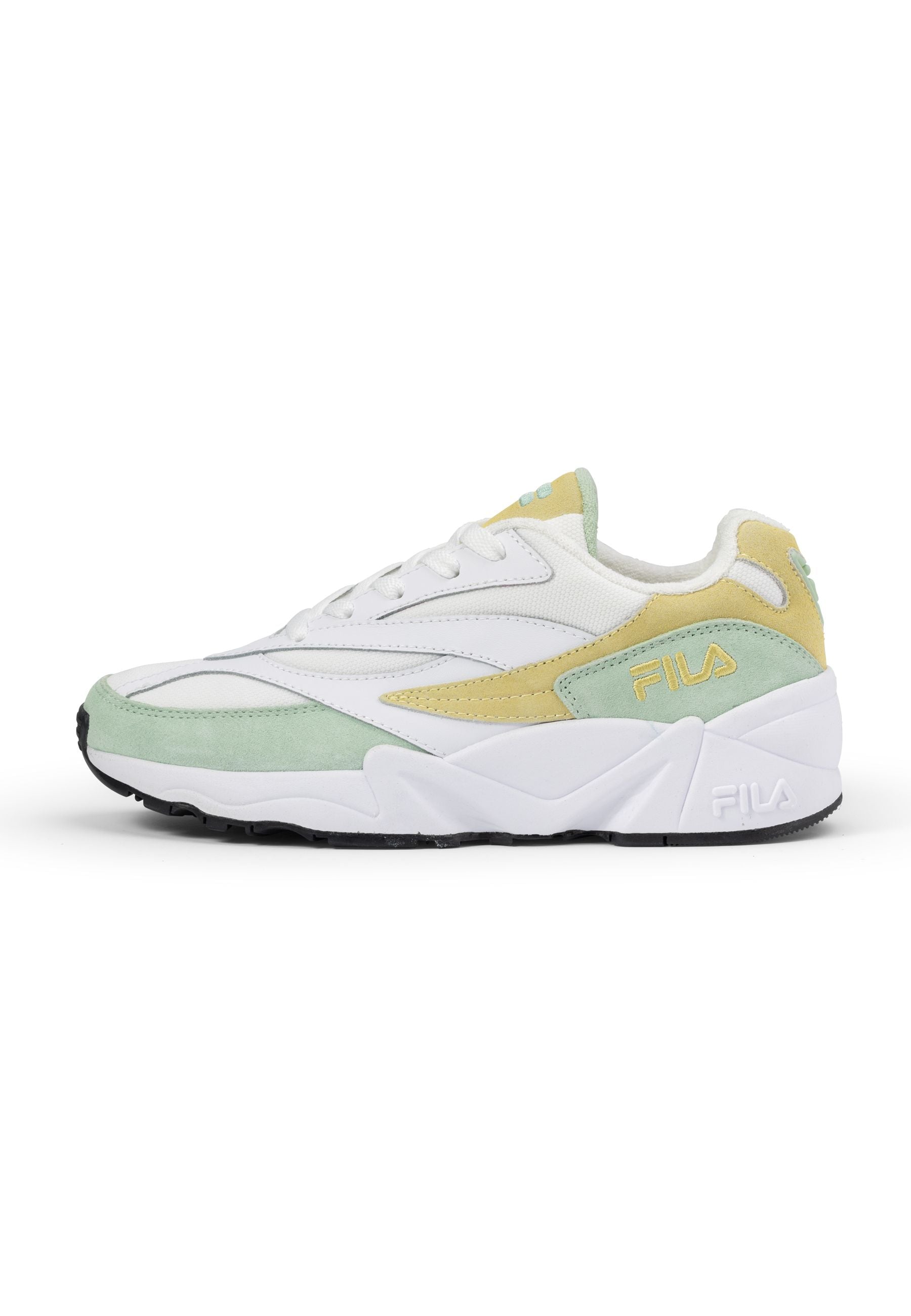 Baskets V94M Wmn in White-Smoke Green Fila   