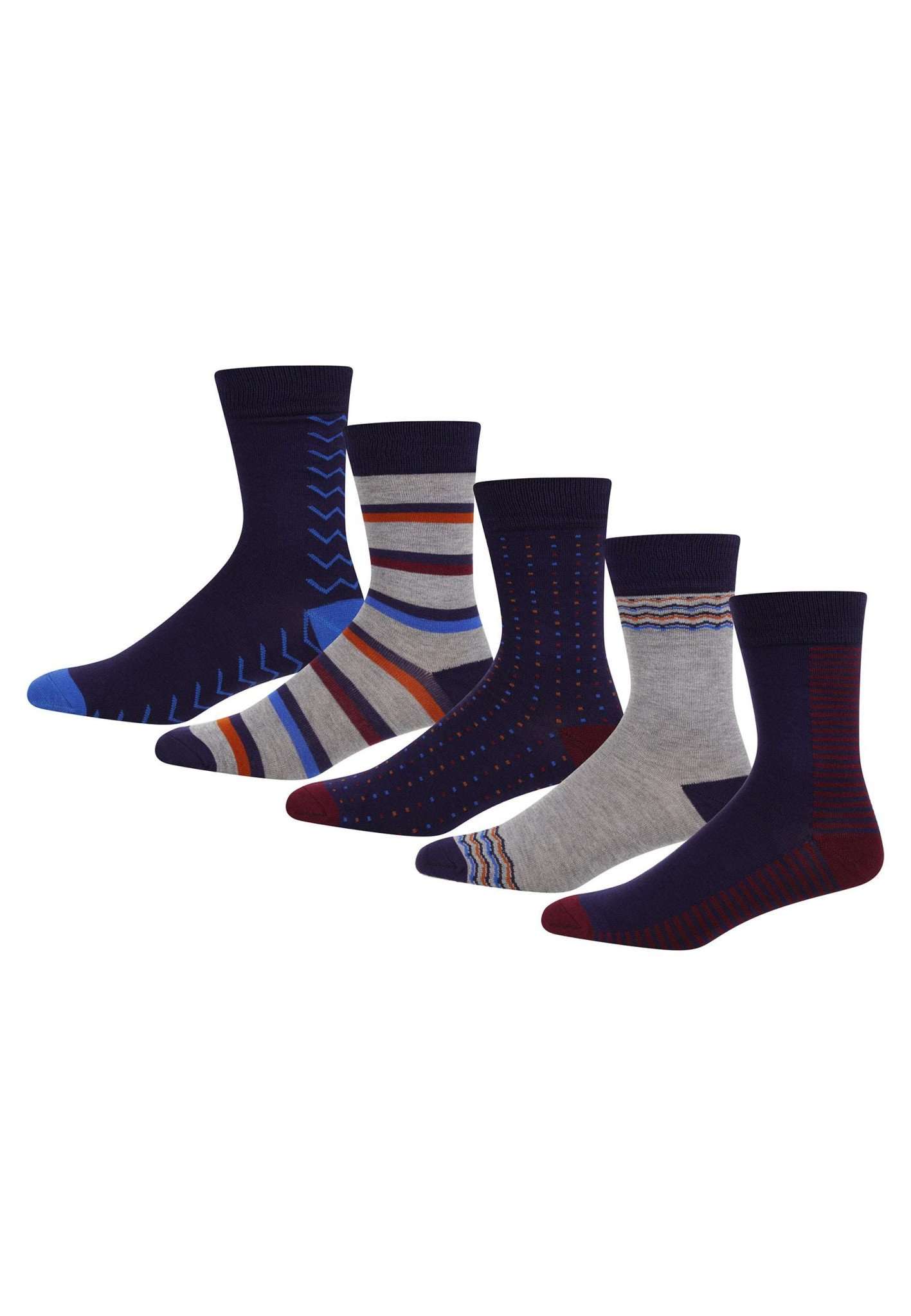 5 Pack Giftbox Chaussettes Bevis in Navy Chaussettes Lee   