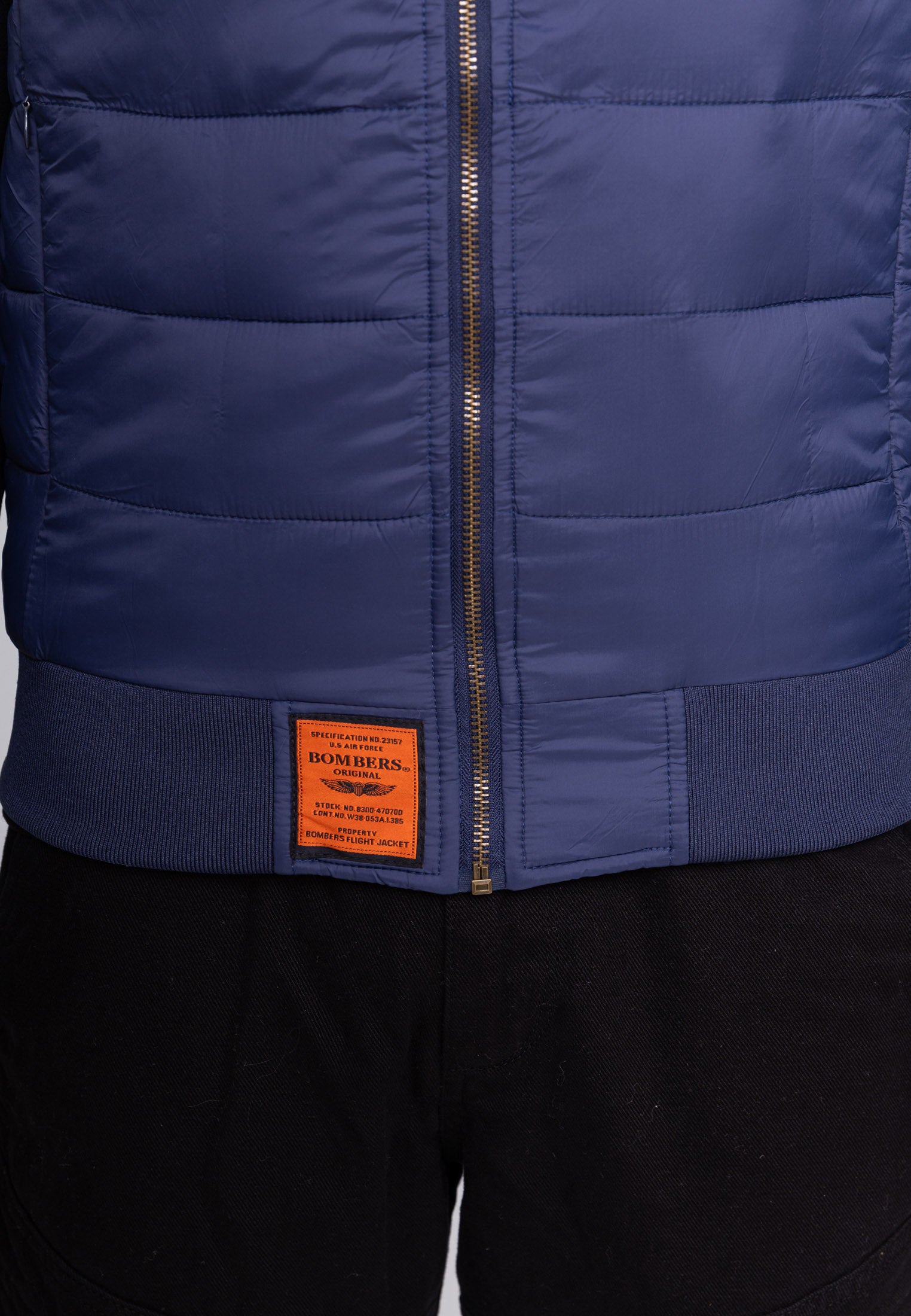 Houston M Gilet matelassé in Navy Vestes Bombers Original   