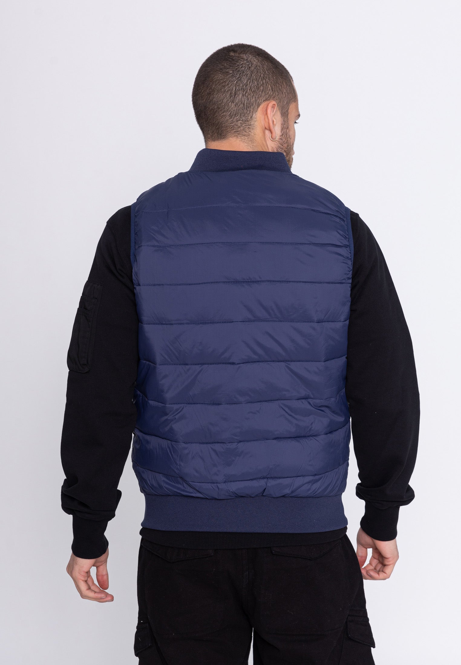 Houston M Gilet matelassé in Navy Vestes Bombers Original   