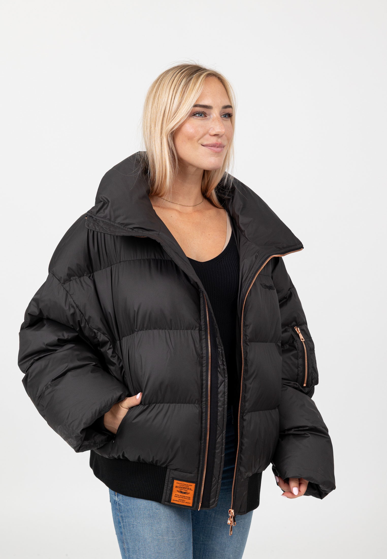 Hill-W in Black Vestes Bombers Original