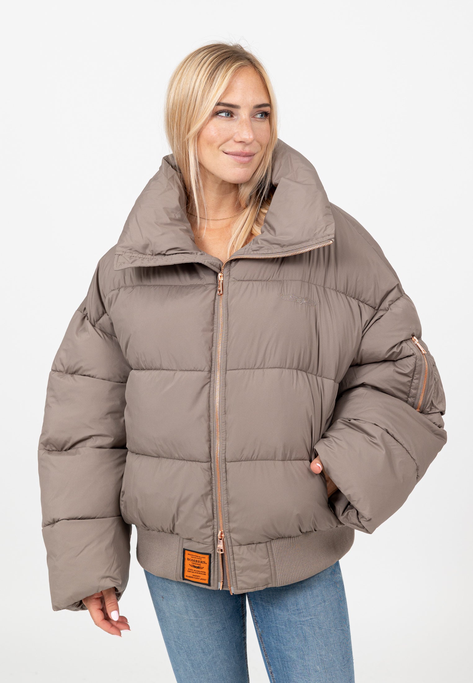 Hill-W in Taupe Vestes Bombers Original