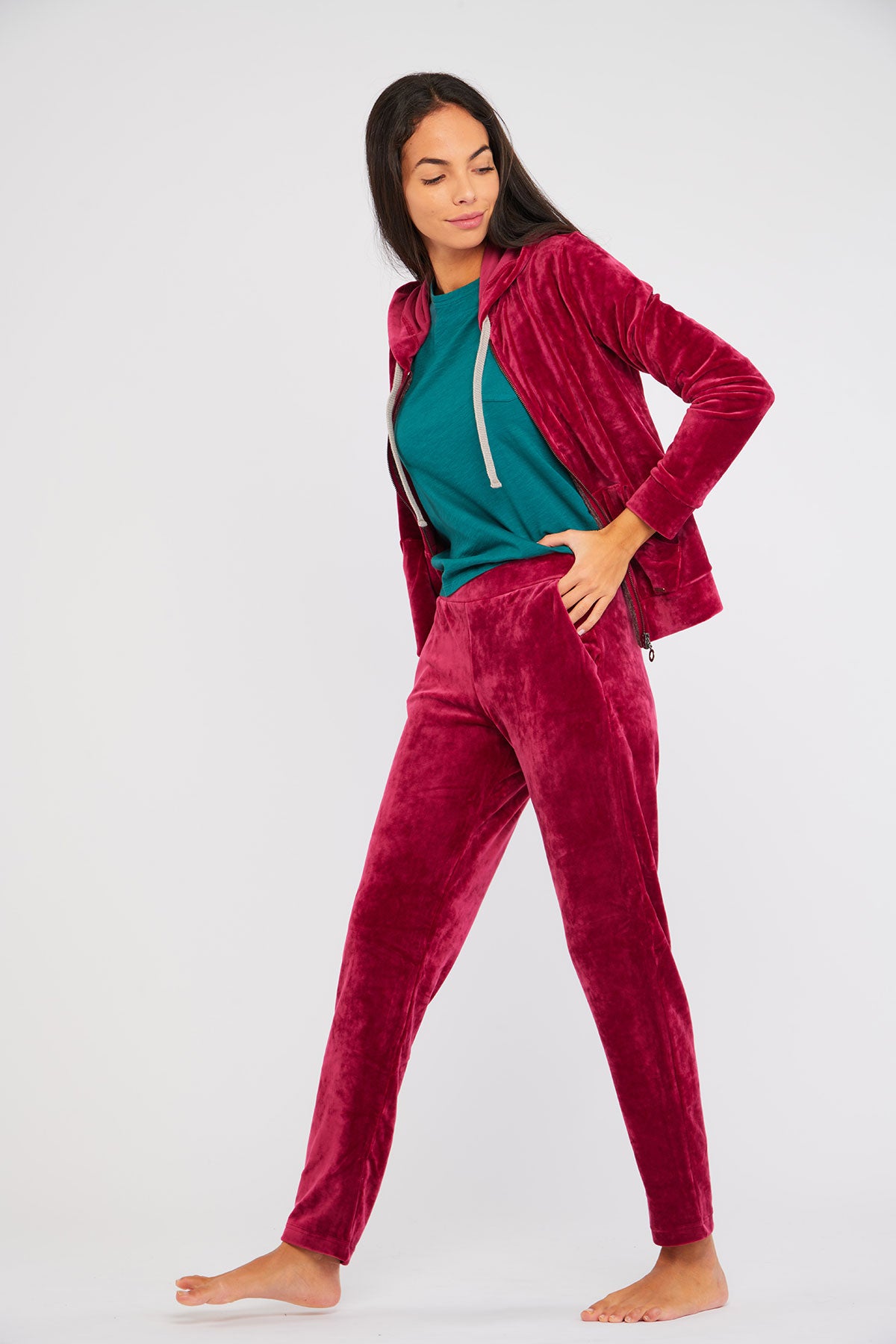 KEENAN-SEALAKE Pantalon de jogging en cassis Banana Moon   