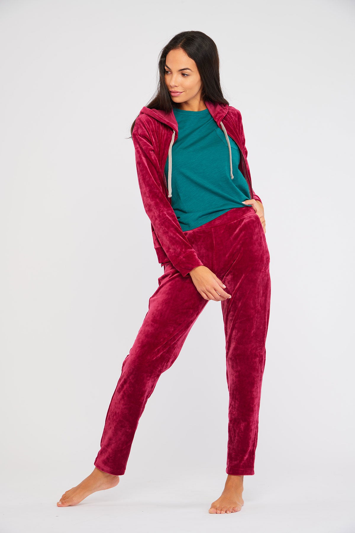 KEENAN-SEALAKE Pantalon de jogging en cassis Banana Moon   