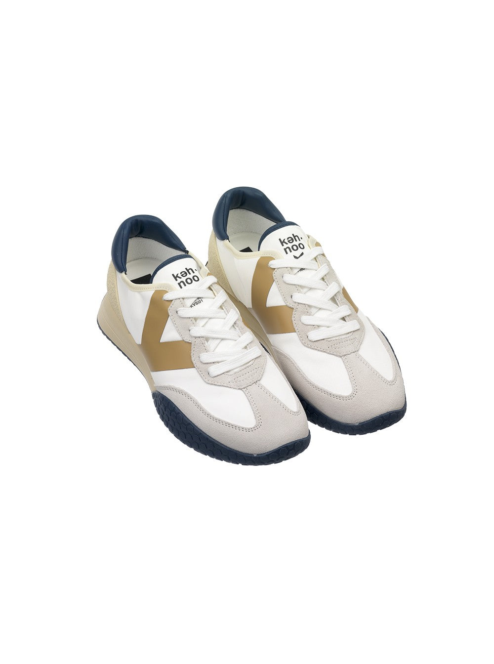 Ambassador en Blanc/Beige/Navy Baskets Keh-Noo   