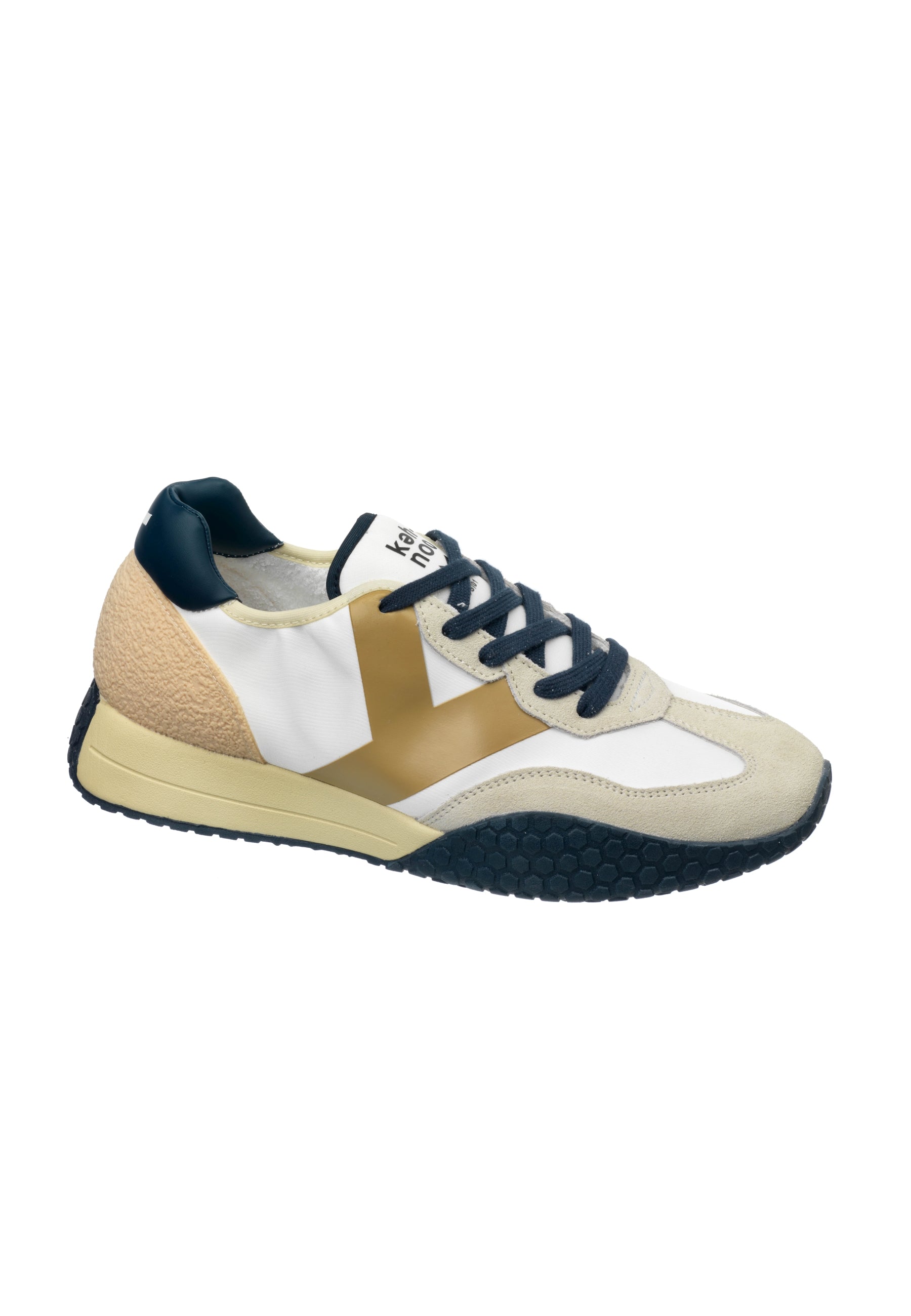 Ambassador en Blanc/Beige/Navy Baskets Keh-Noo   