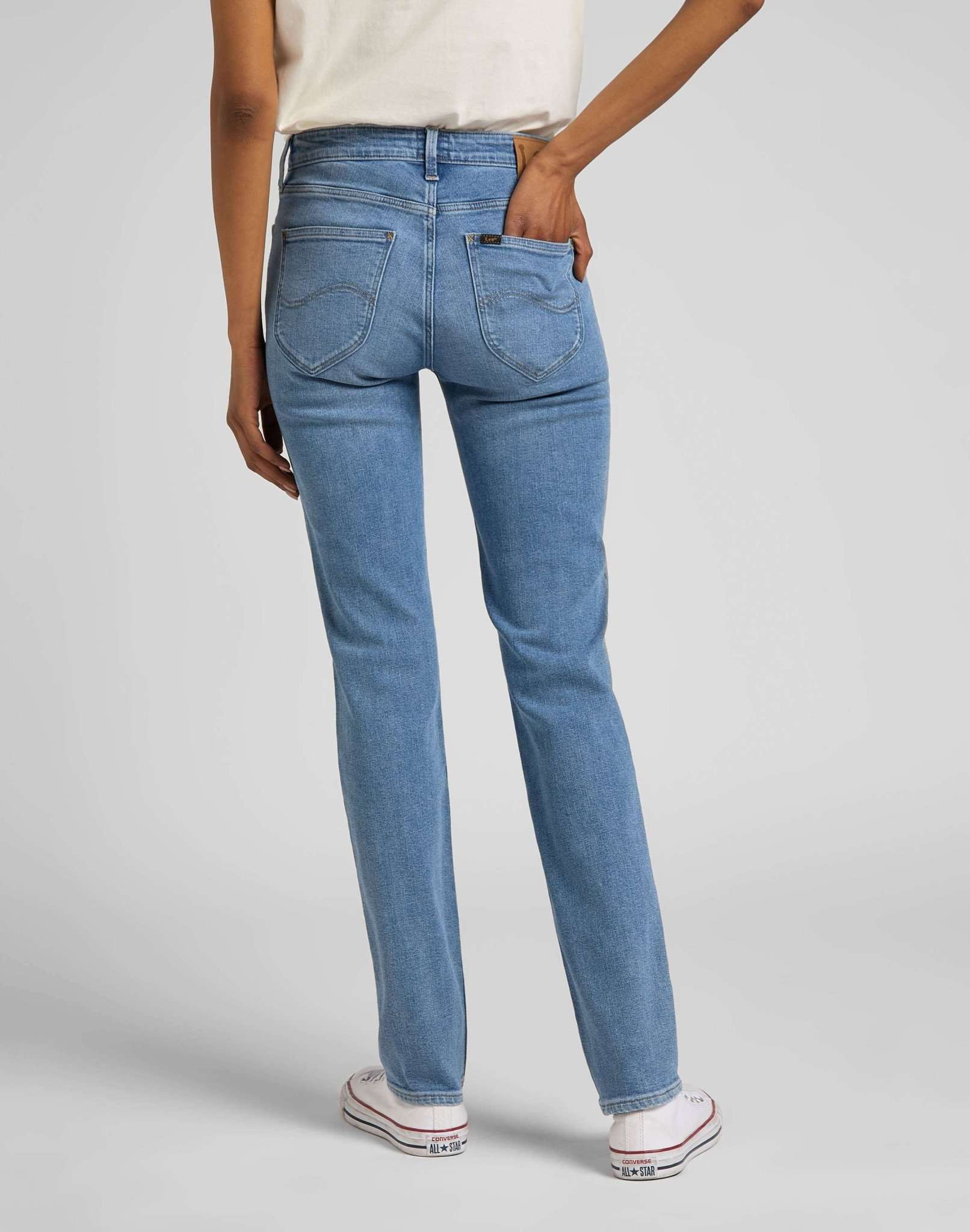 Jeans Marion Straight en Partly Cloudy Lee   