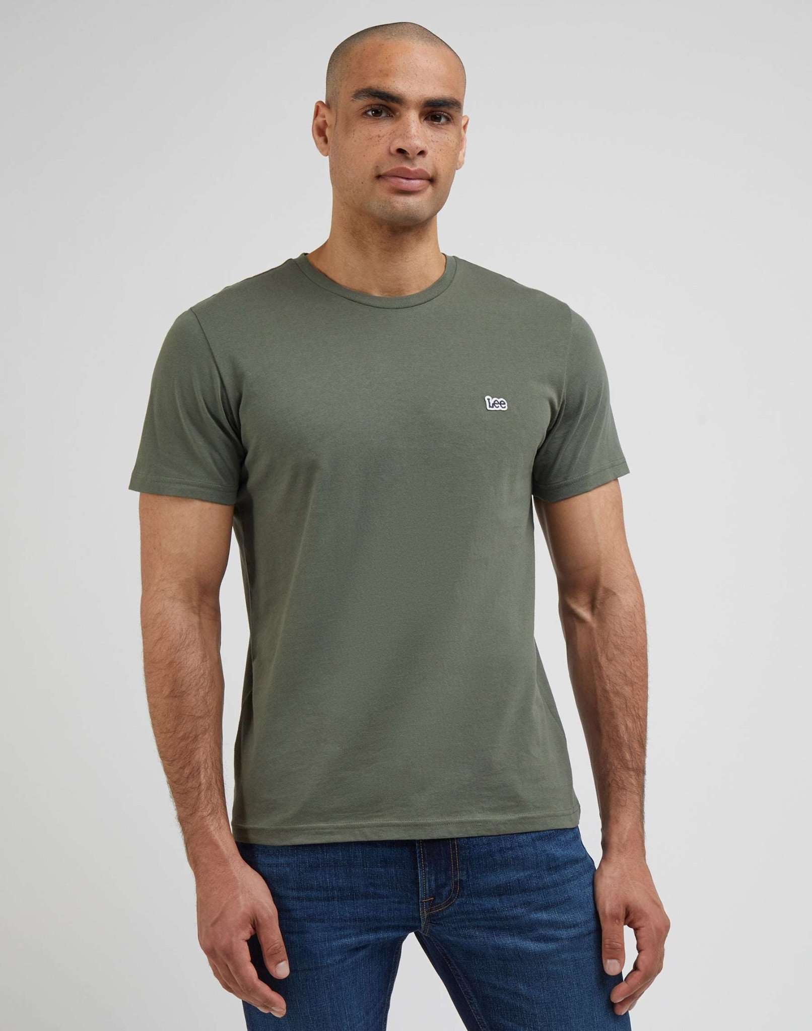 T-shirt Patch Logo dans Olive Grove T-shirts Lee   