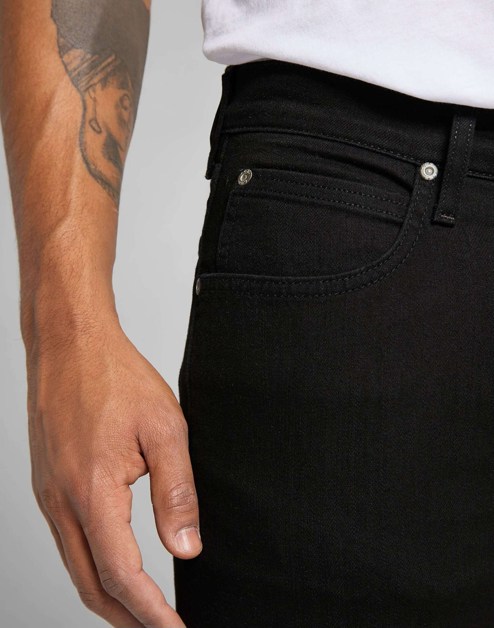 Jeans Luke Low Stretch en Clean Black Lee   