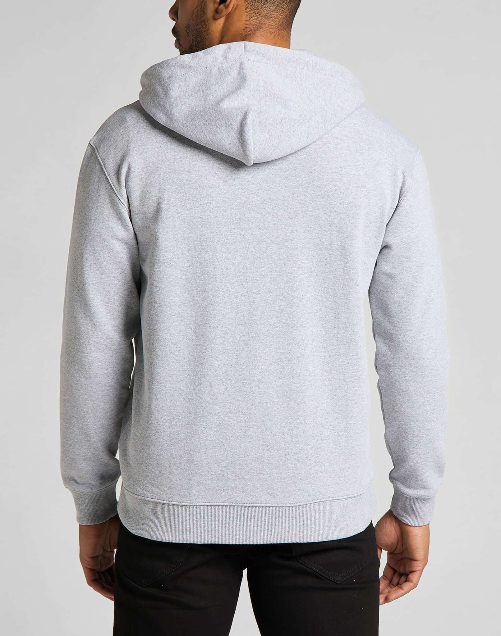 Basic Zip Through Hoodie in Grey Melange Vestes à capuche Lee   