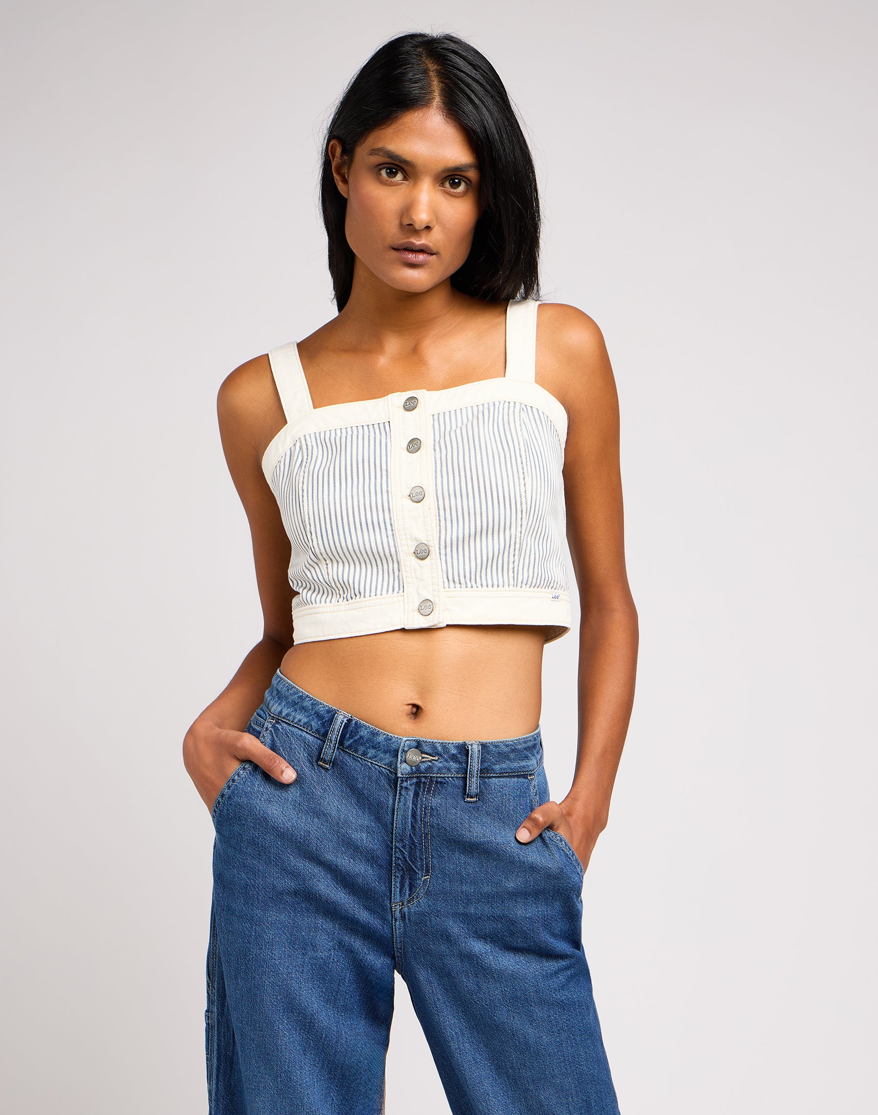 Réservoir en denim dans I Feel Love Tops Lee   