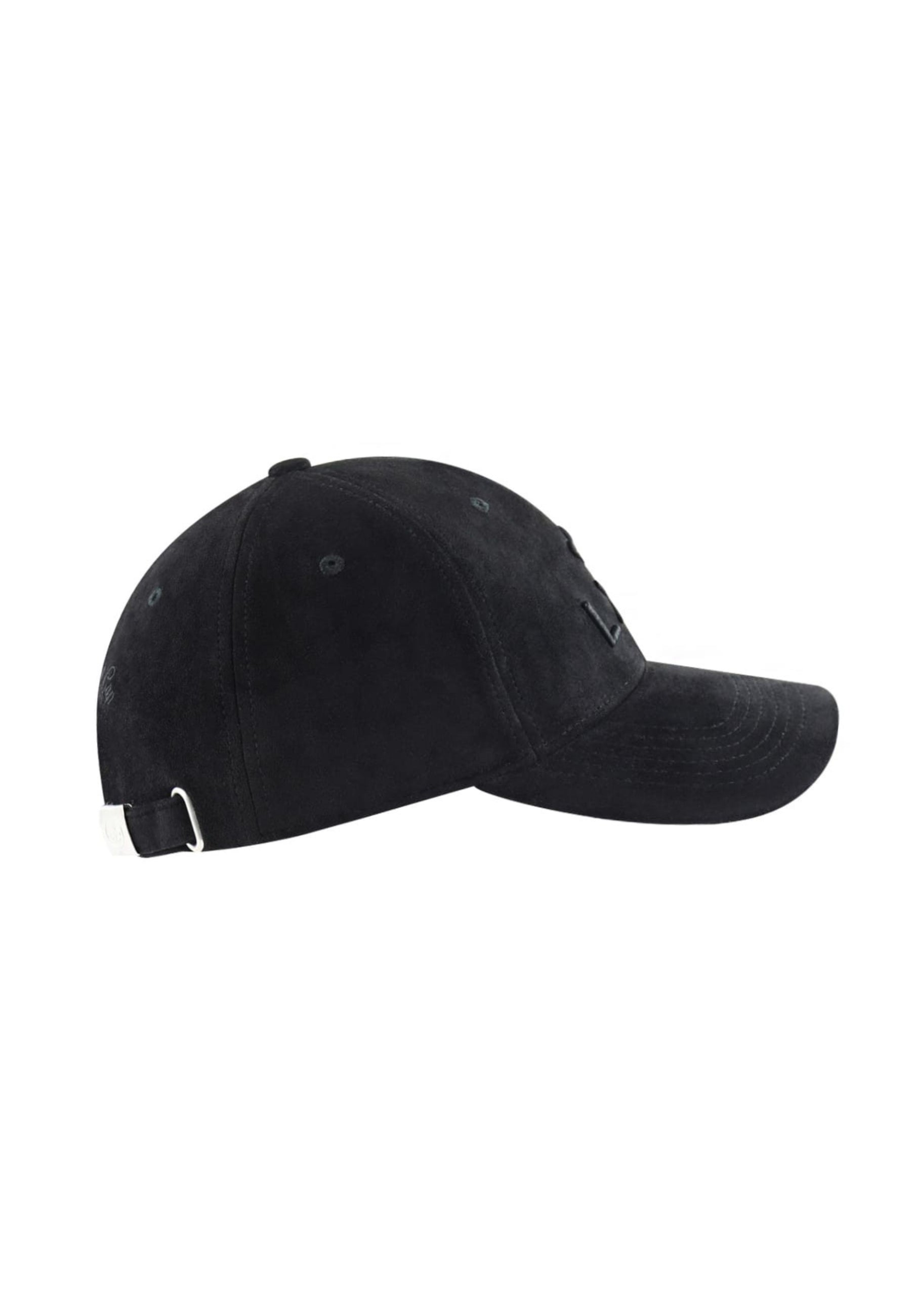 Casquette Suédine en Noir Caps LXH   