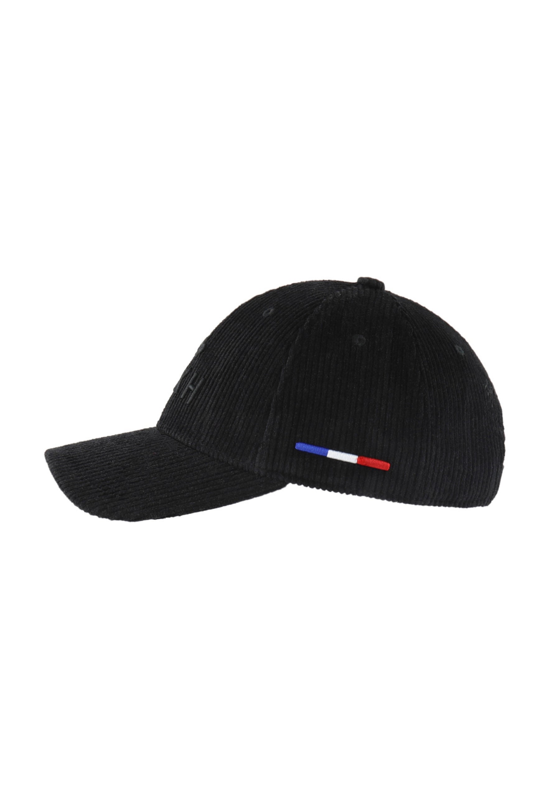 Casquette Velours Côtelé en Noir Caps LXH   