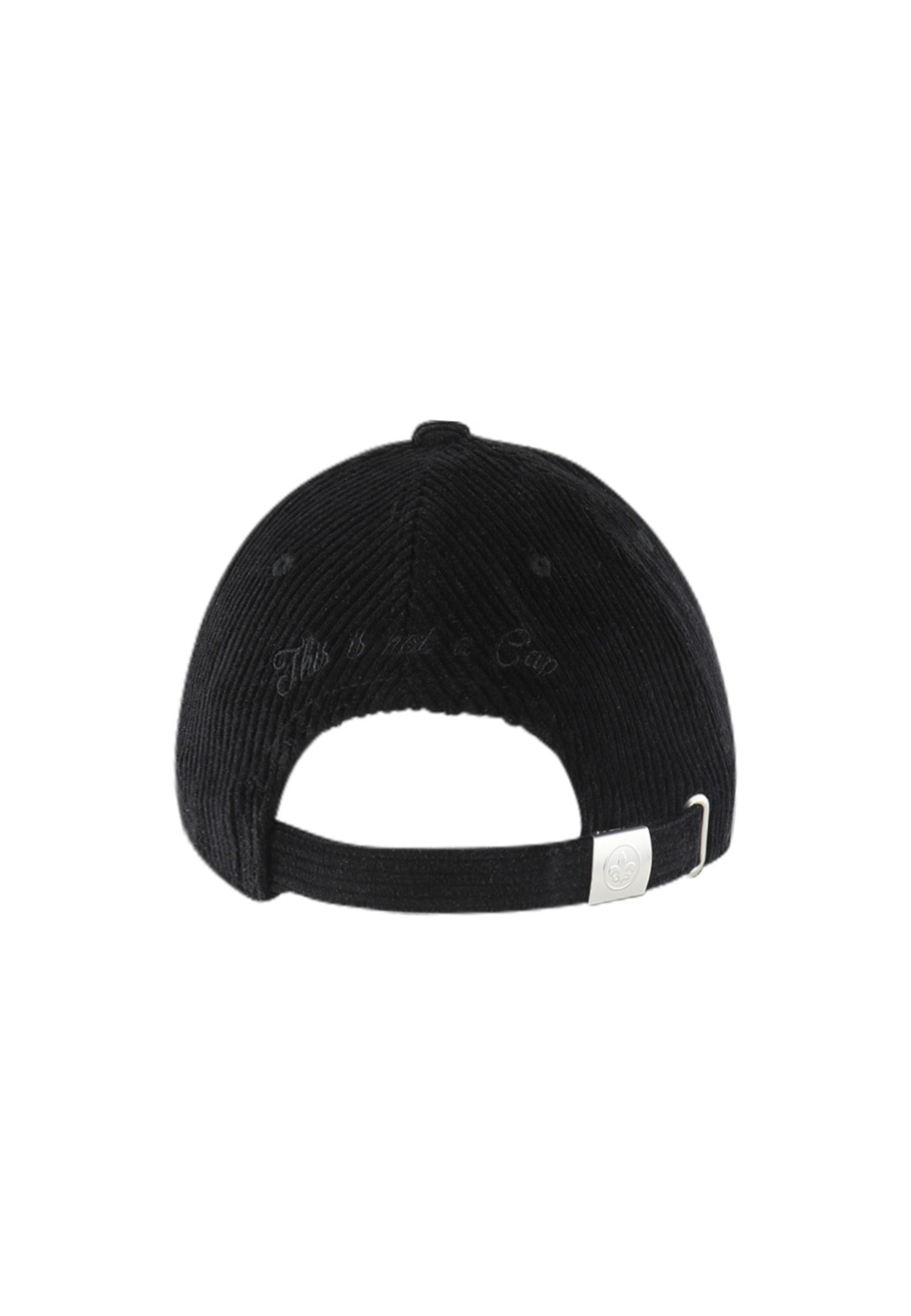 Casquette Velours Côtelé en Noir Caps LXH   