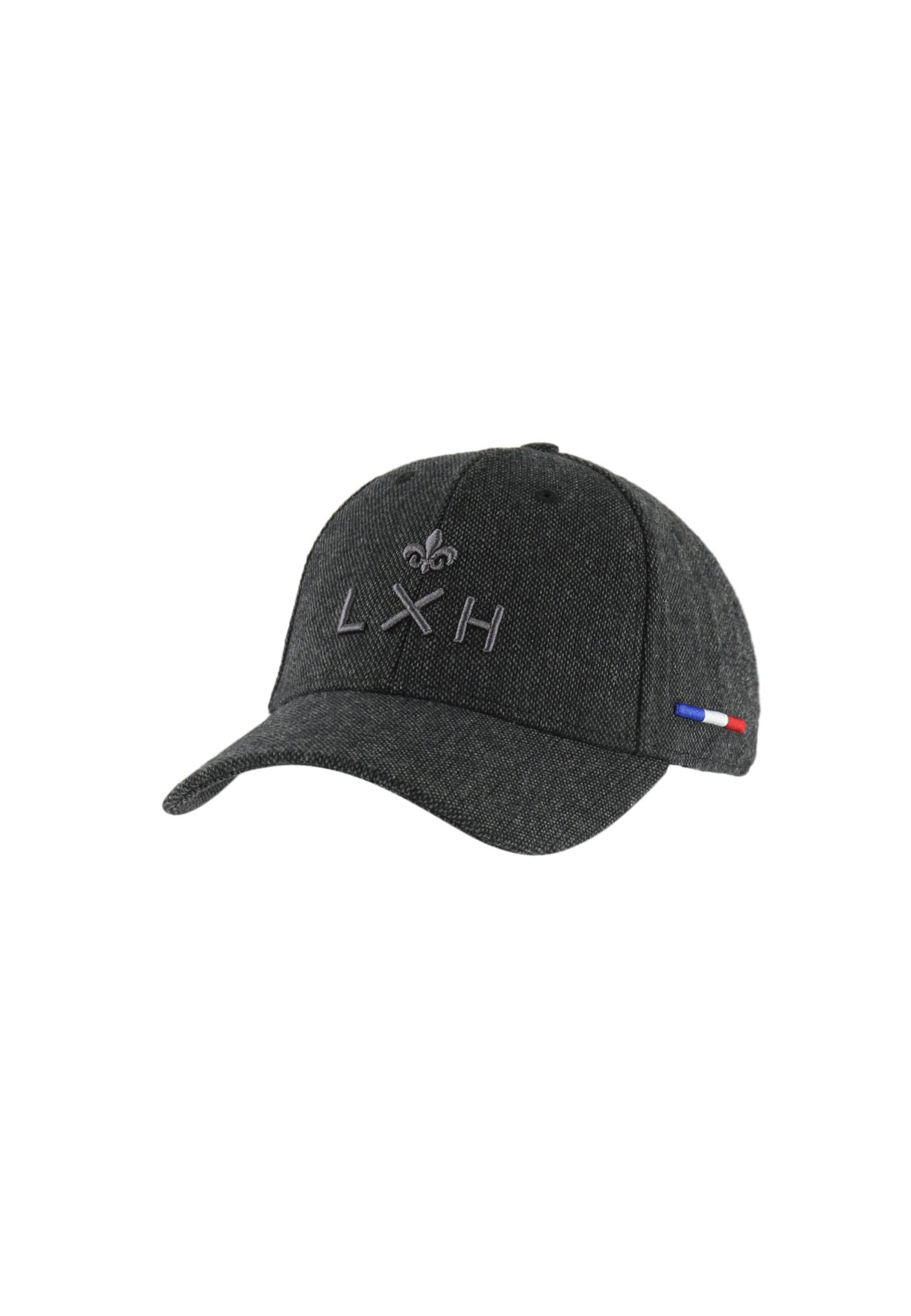 Casquette Laine Piquée en Noir Caps LXH   