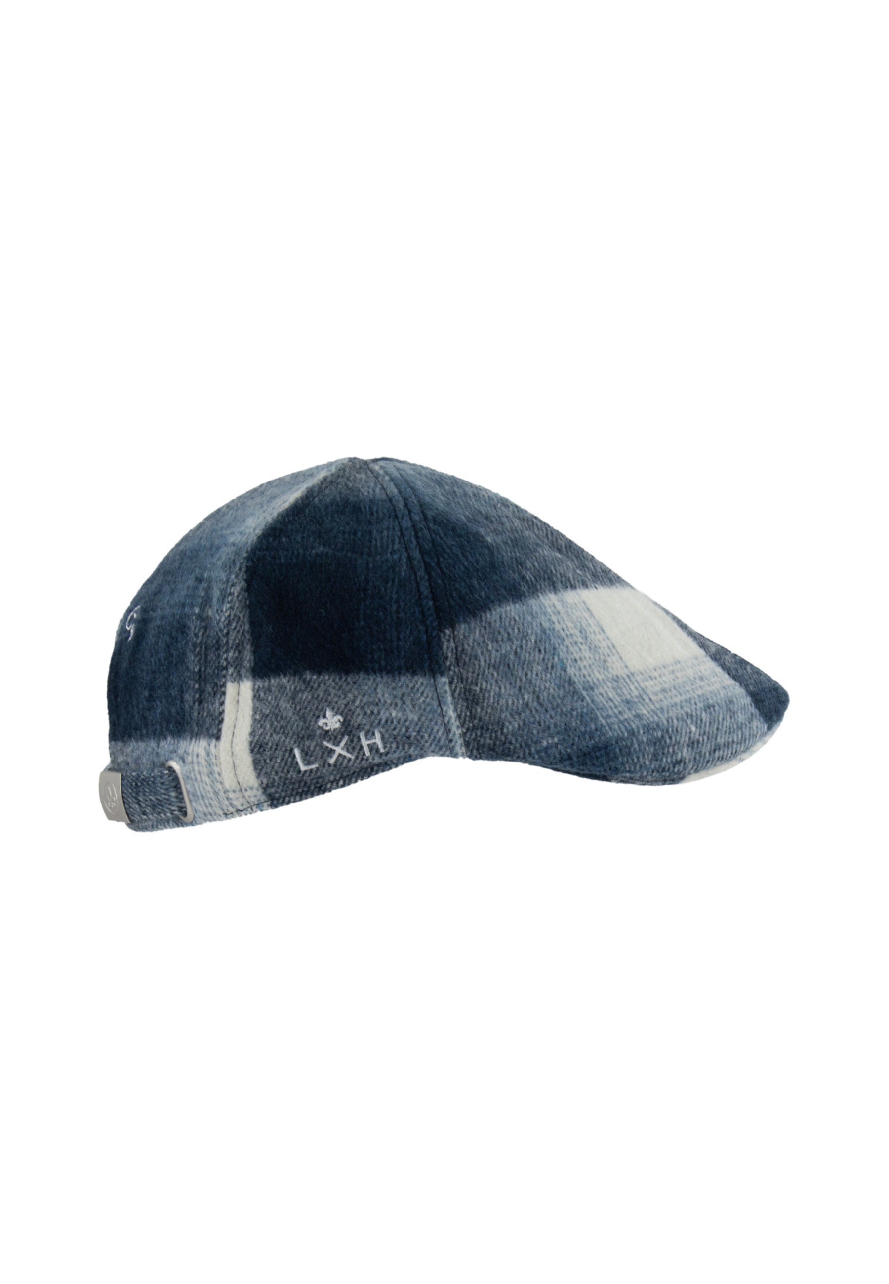 Bérêt Tartan Bicolor en Bleu Bonnets LXH   