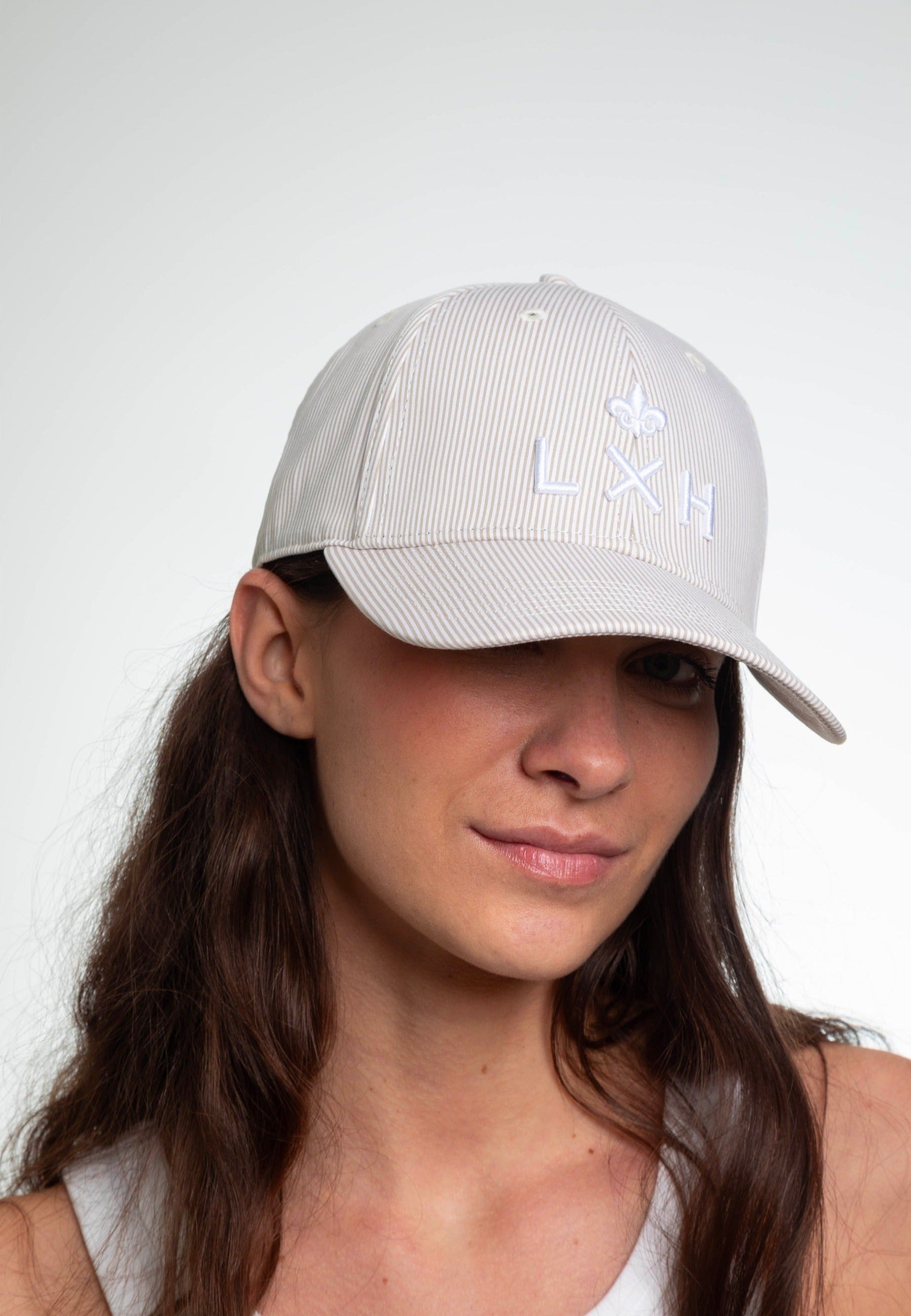 Casquette Ramatuelle en Beige / Blanc Caps LXH   