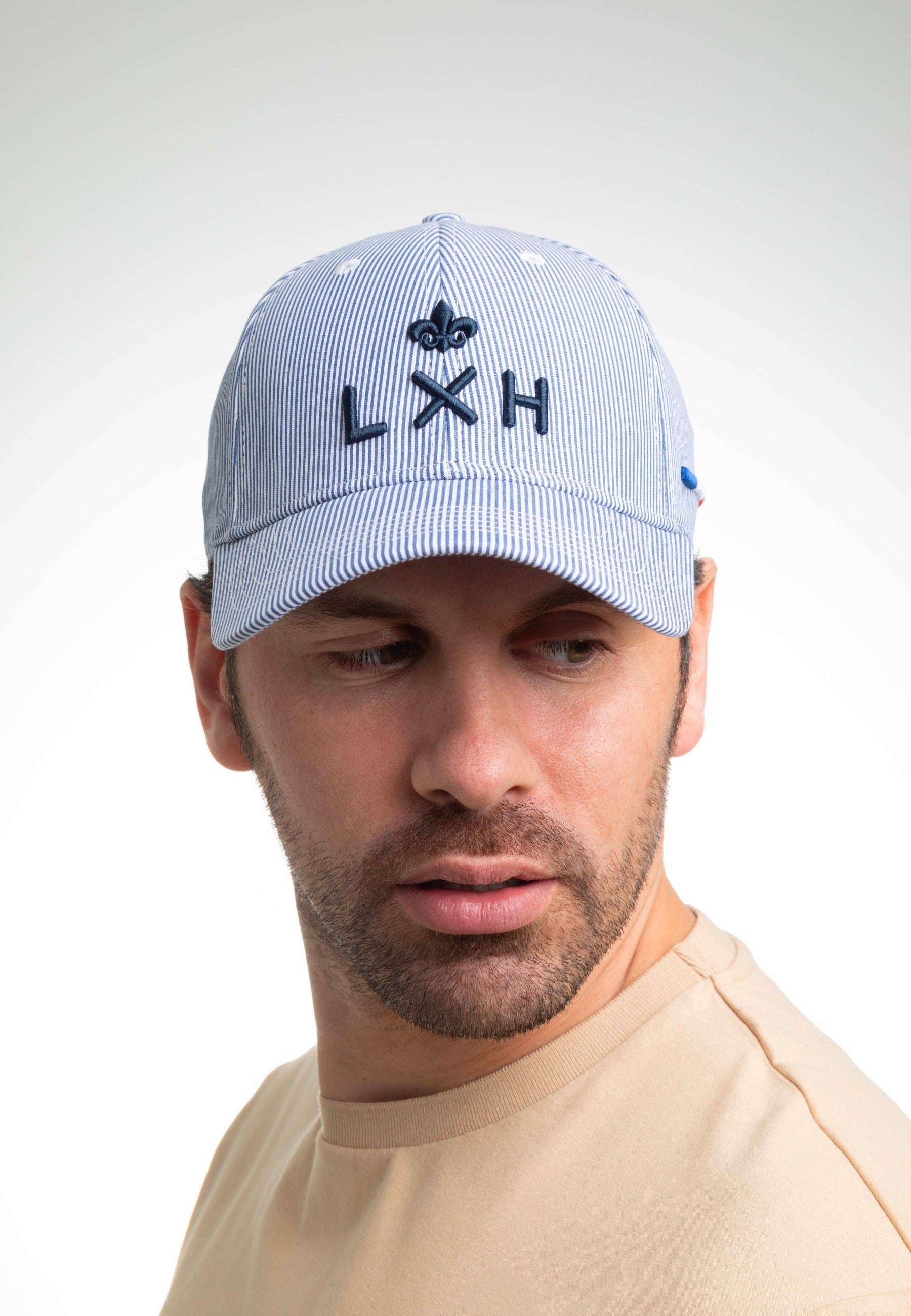 Casquette Ramatuelle en Blanche / Bleu Marine Caps LXH   