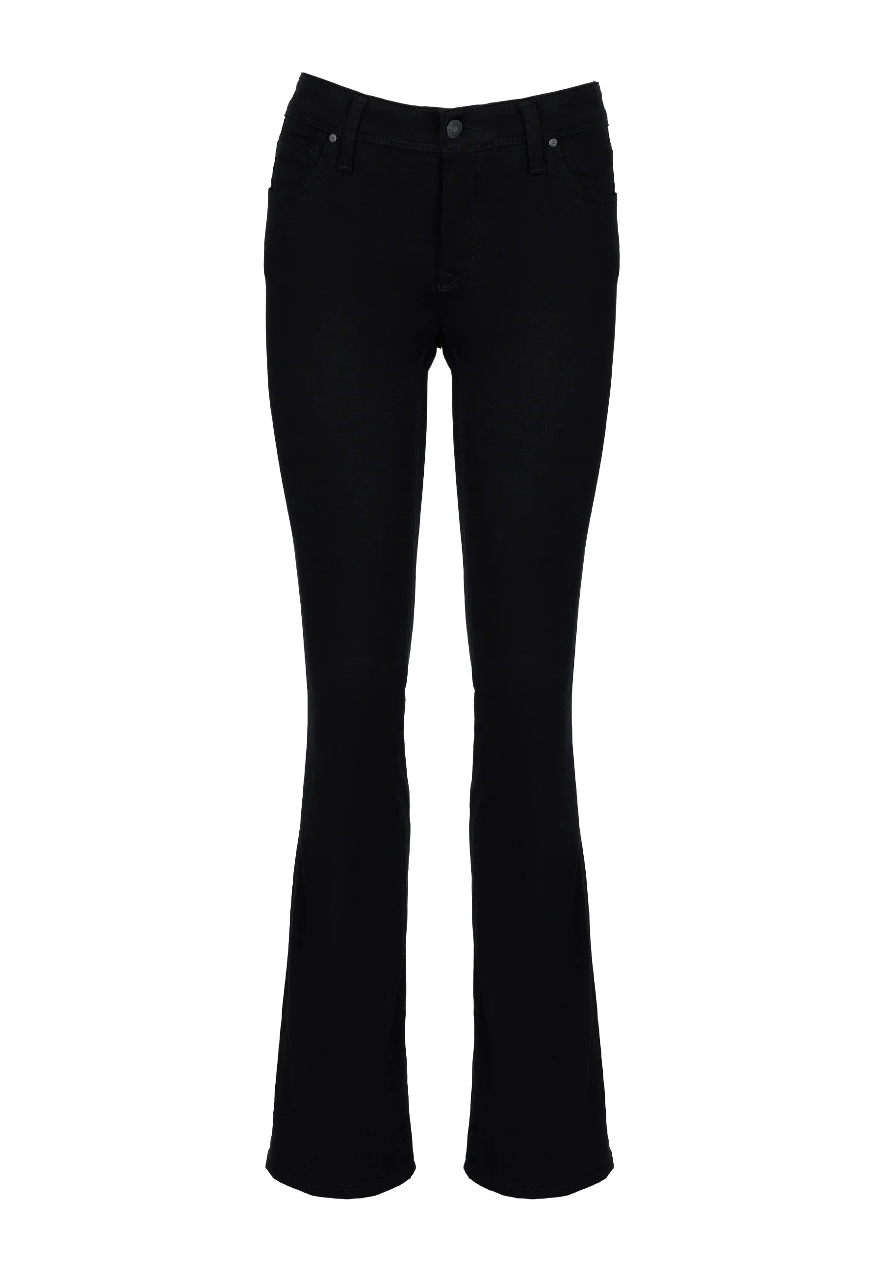 Bella Mid-Rise in Double Black Str Jeans Mavi