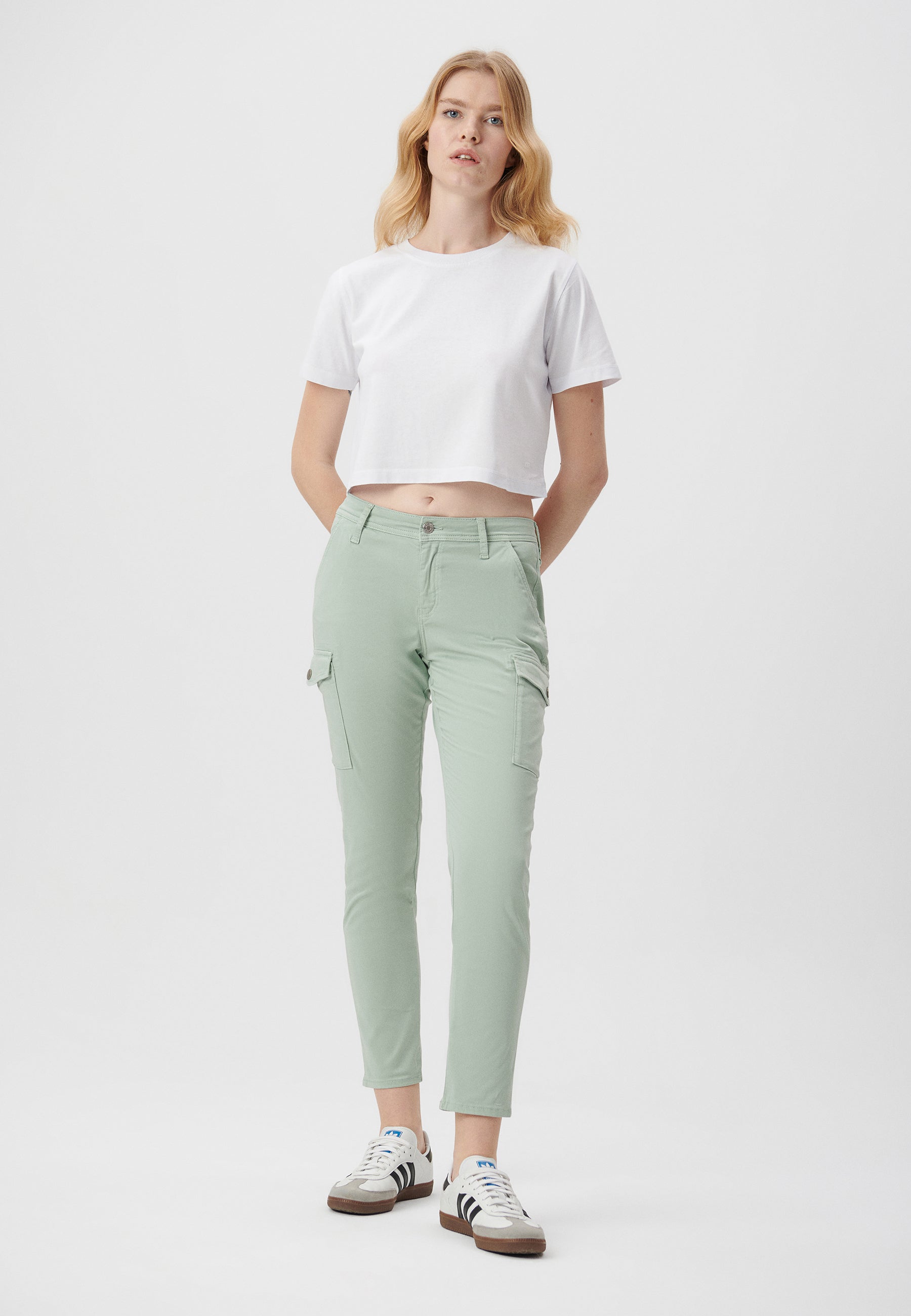 Luzi en satin jadeite Pantalon Mavi   