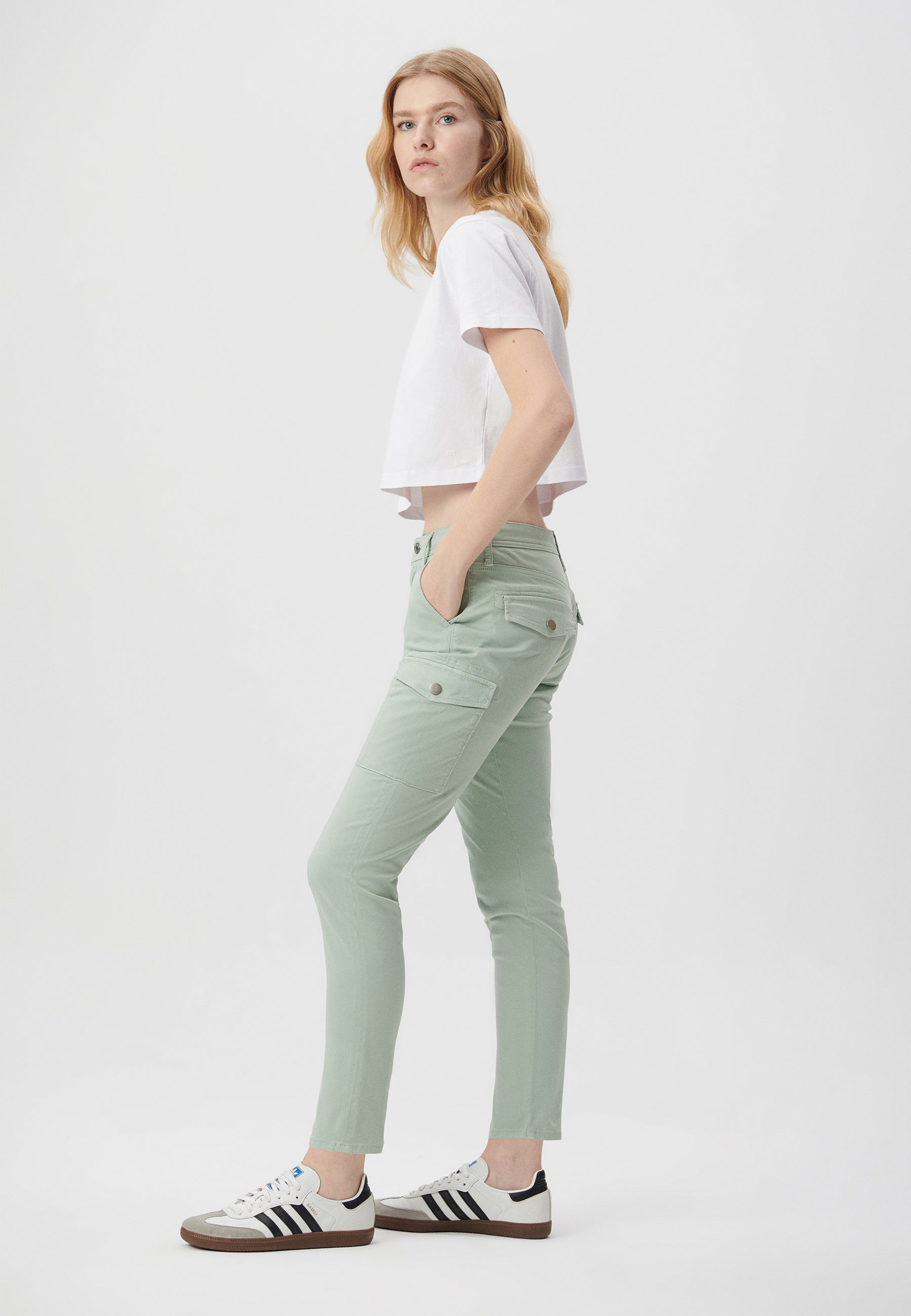 Luzi en satin jadeite Pantalon Mavi   