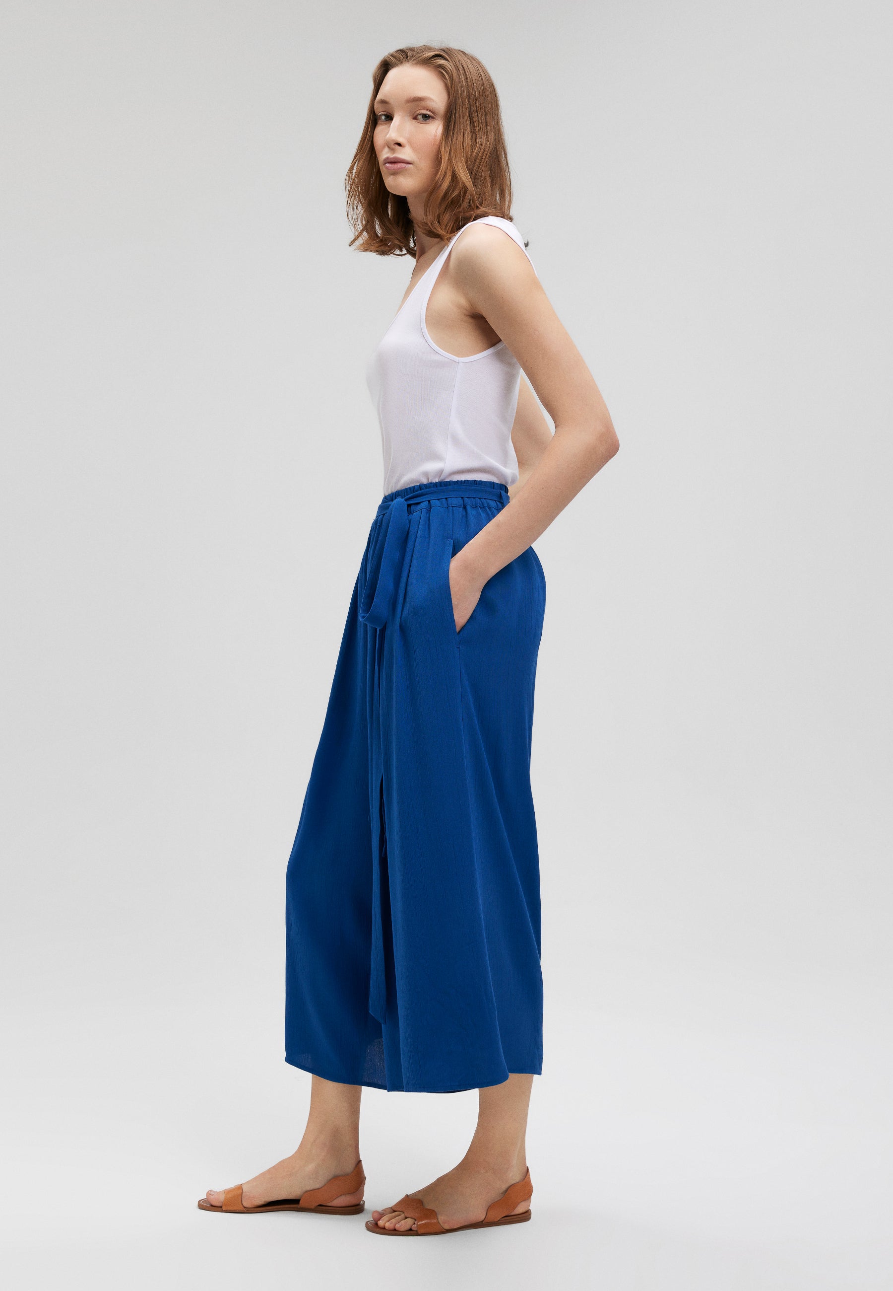 Woven Pants in True Blue Pantalon Mavi   