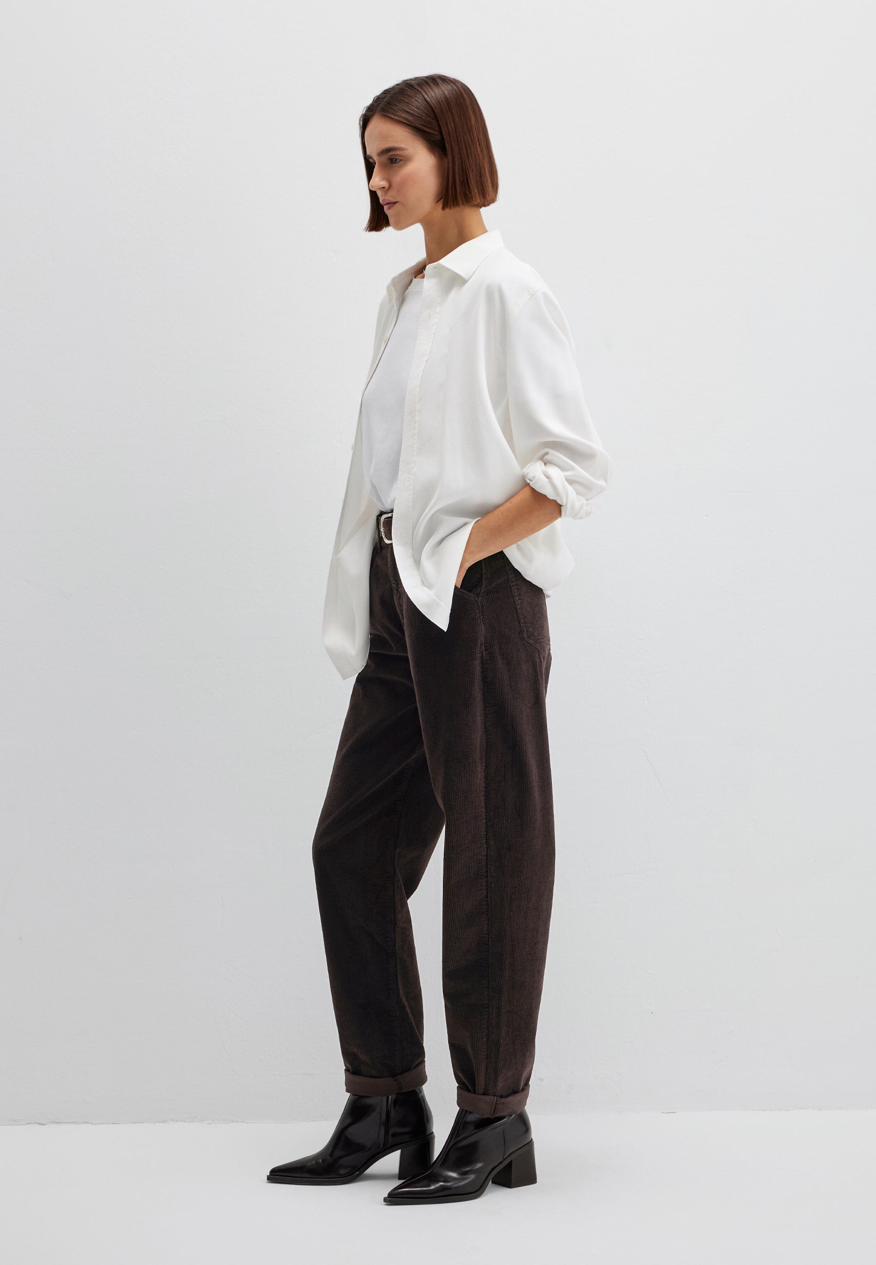 Laura en velours côtelé chocolat