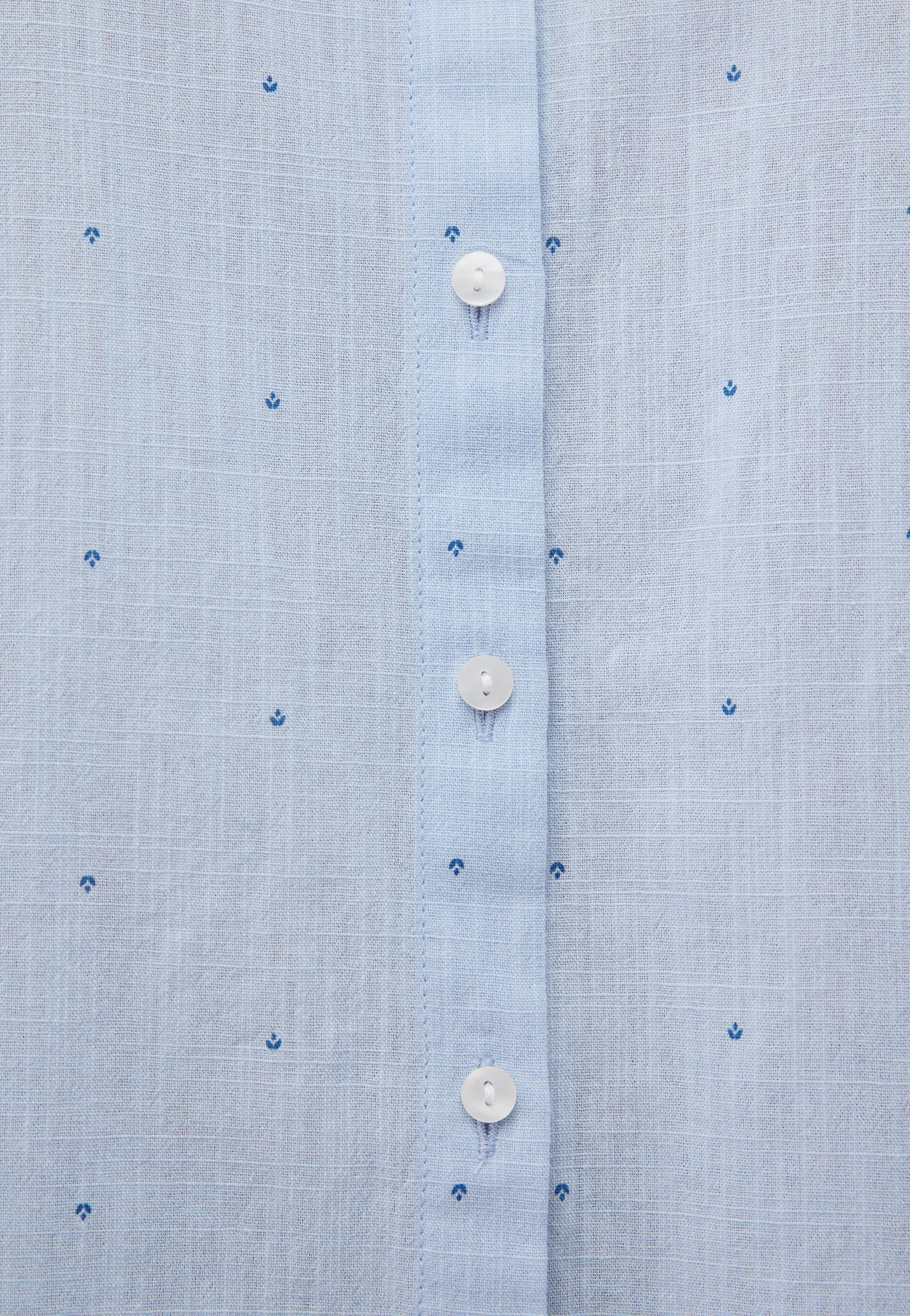 Woven Shirt in Ensign Blue Tiny Leaf Print Chemises Mavi