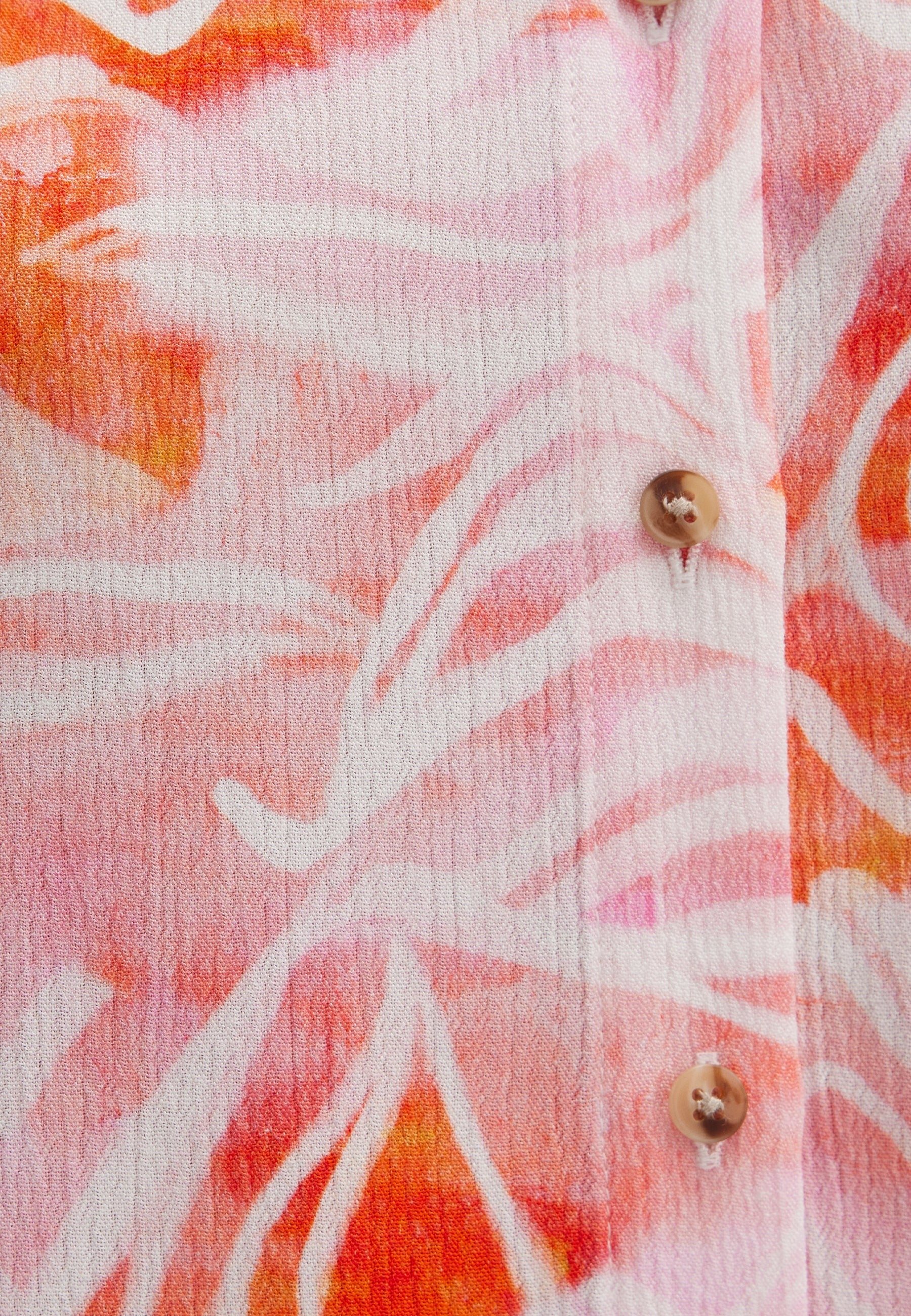 Chemise à manches courtes imprimée feuilles aquatiques