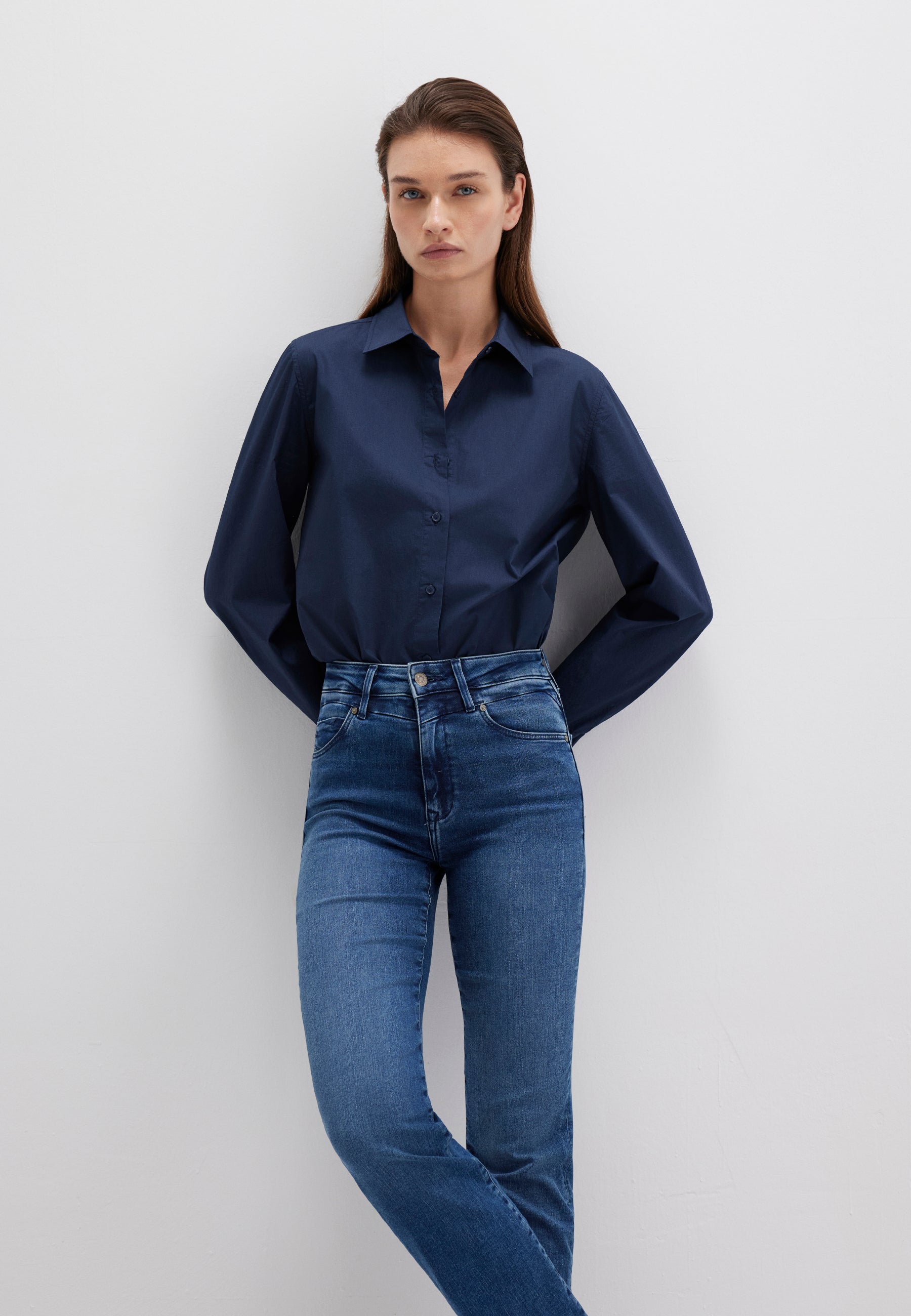 Long Sleeve Shirt in Navy Blazer Chemises Mavi