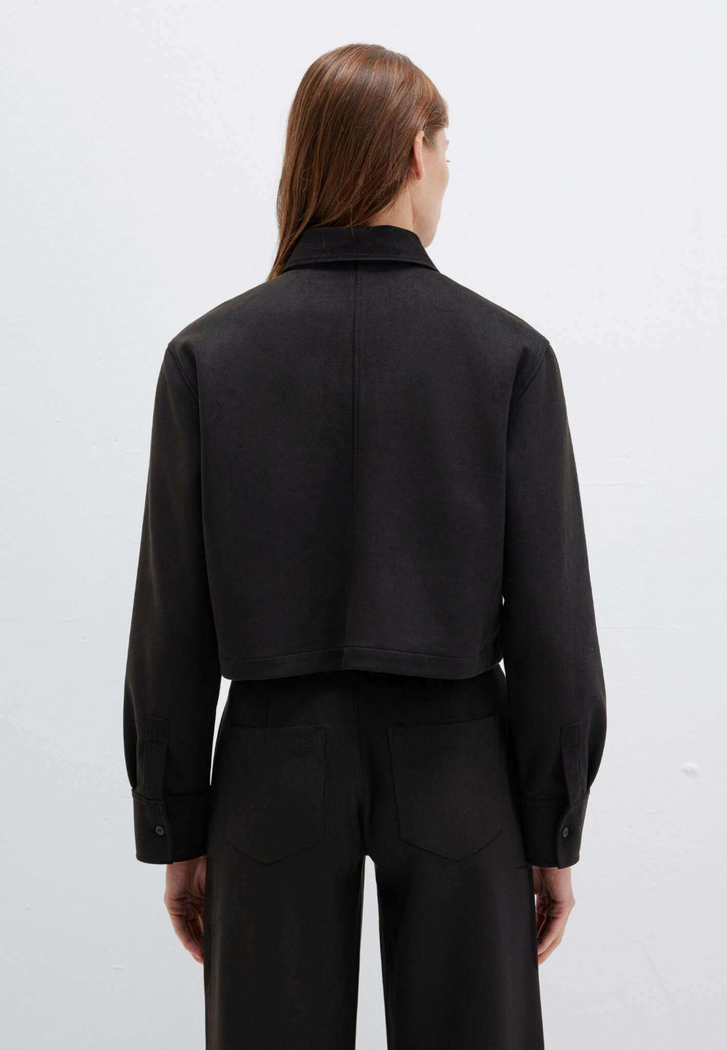 Long Sleeve Woven Shirt in Black Chemises Mavi
