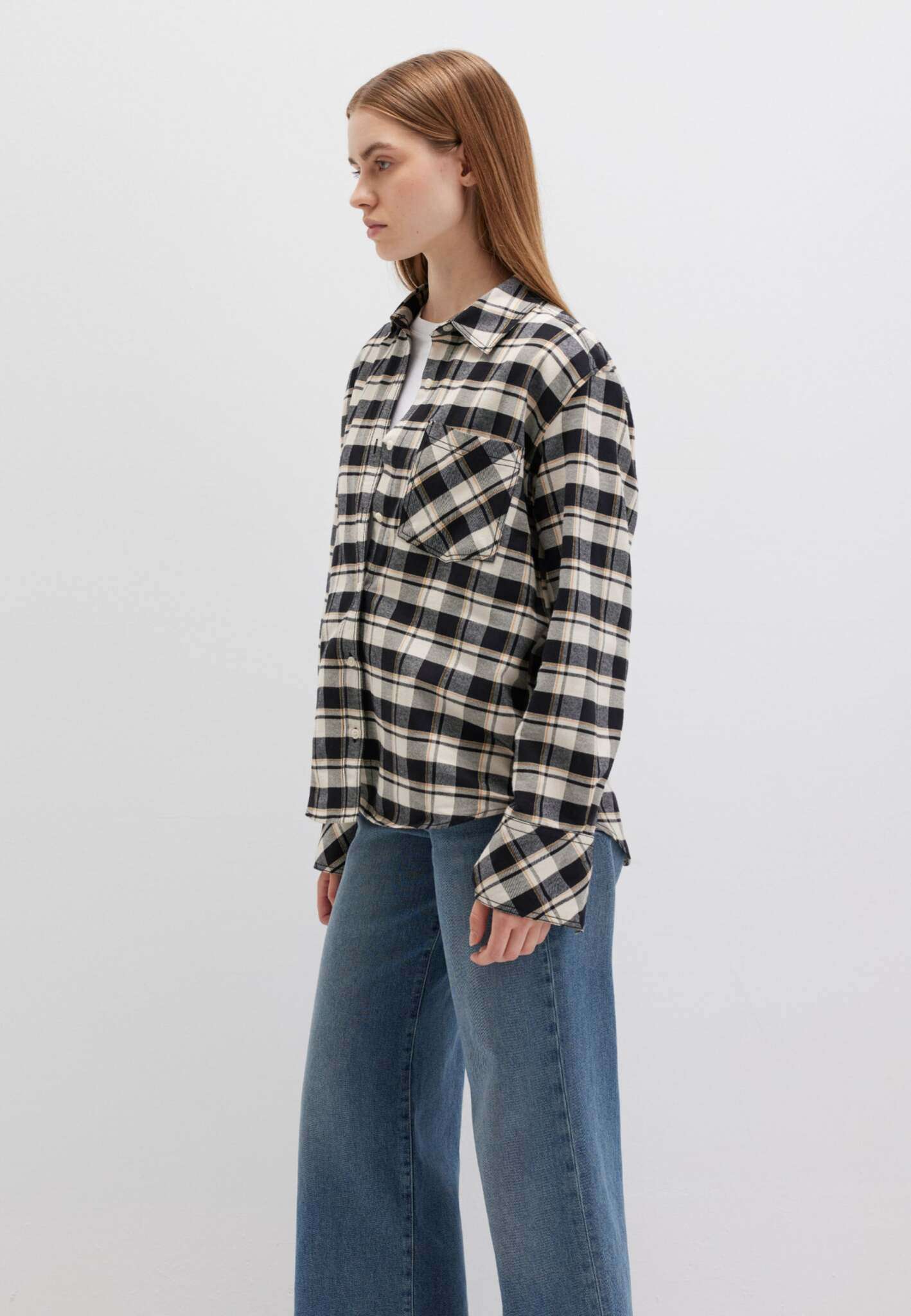Woven Shirt in Brown Check Chemises Mavi