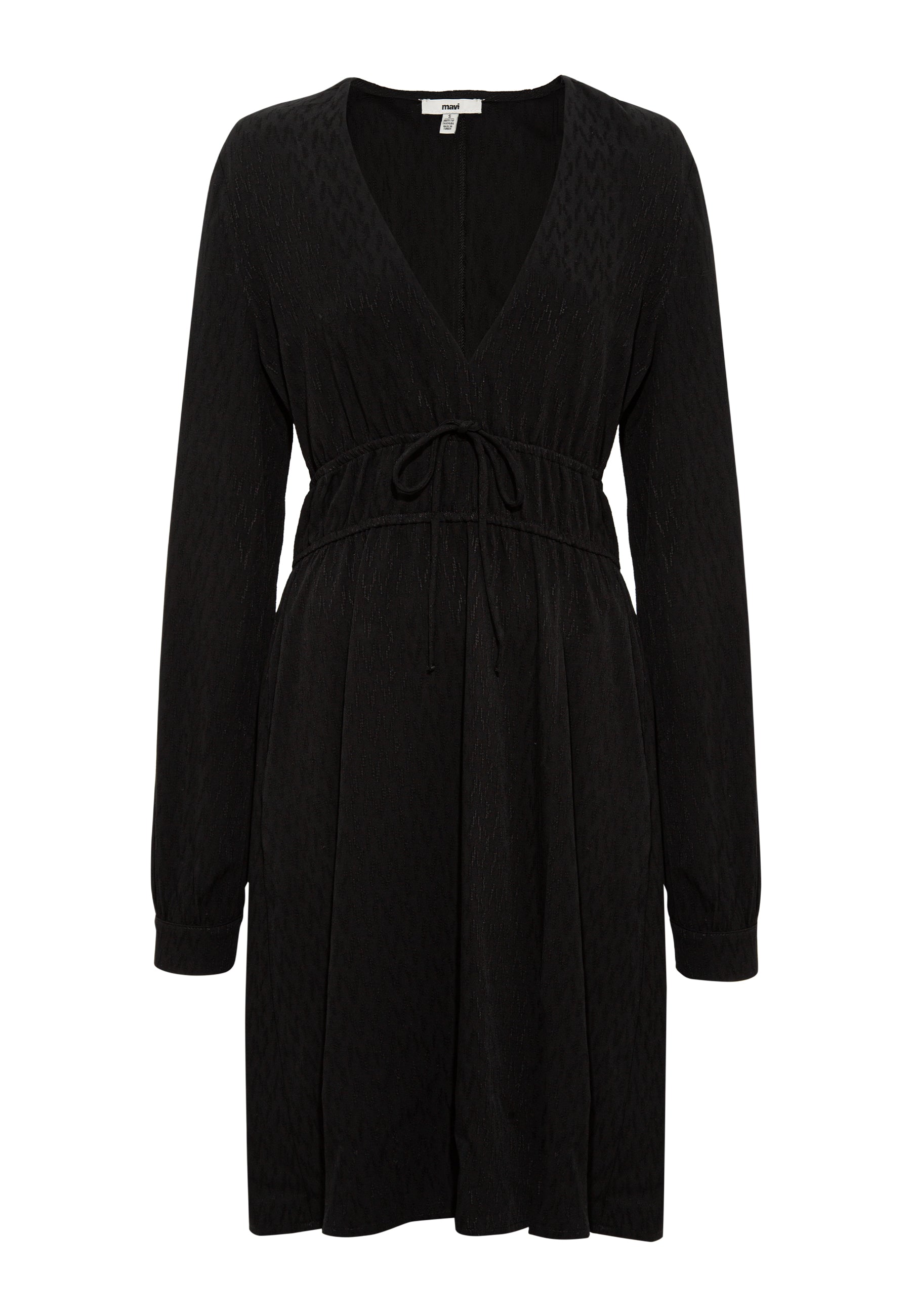 Mini Woven Dress in Black Robes Mavi   