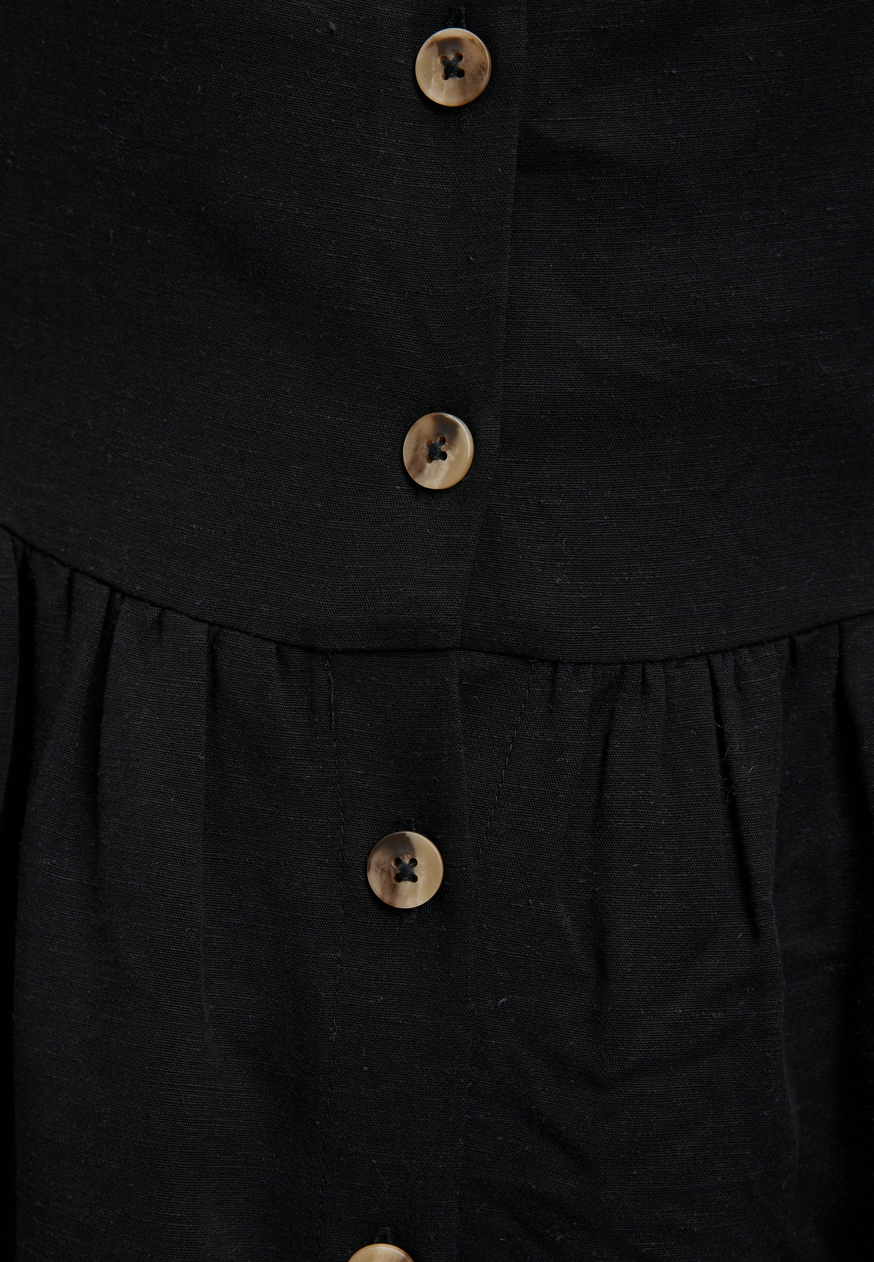 Button Up Dress in Black Robes Mavi   