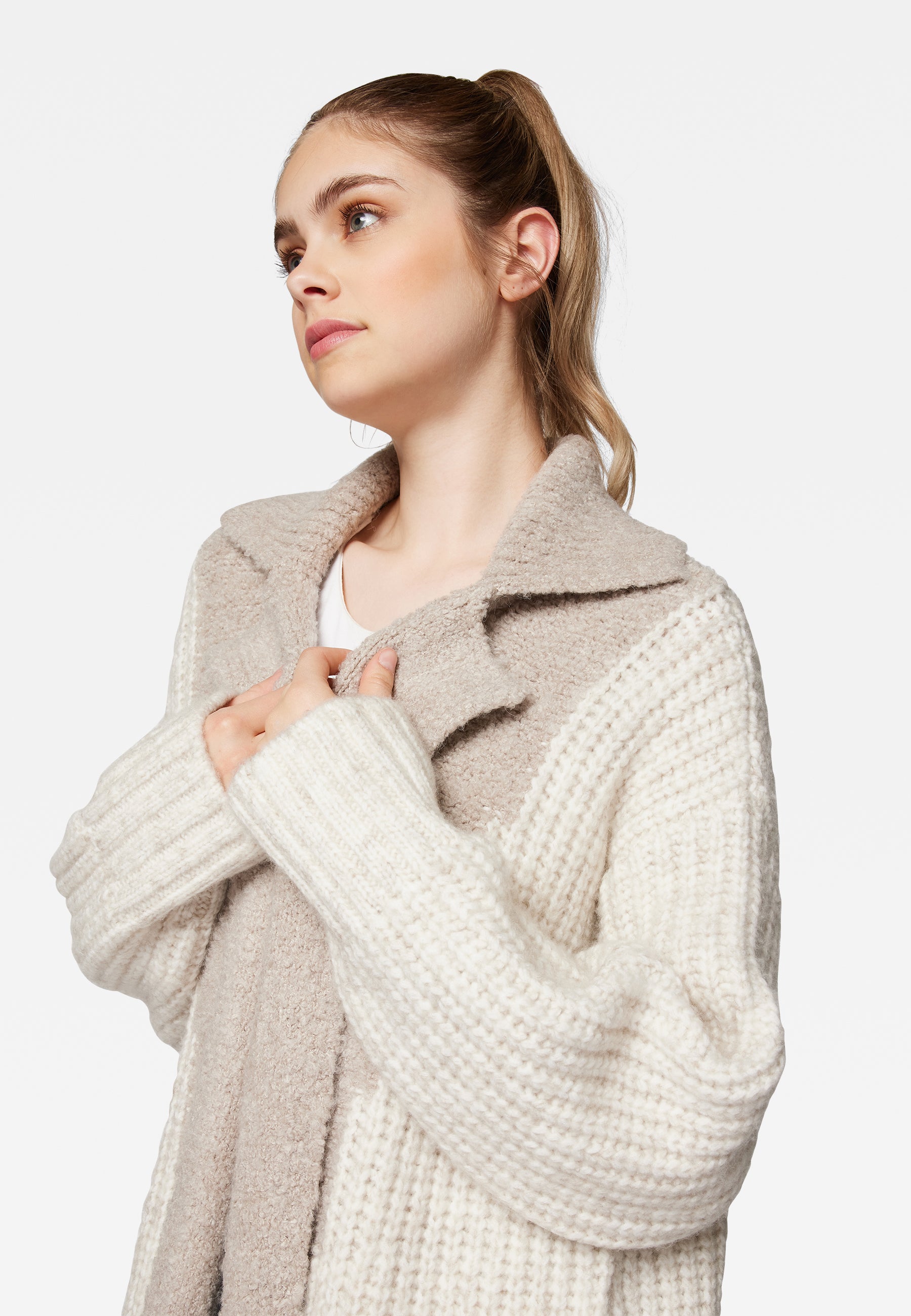 Cardigan in Pumice Stone Vestes Mavi   