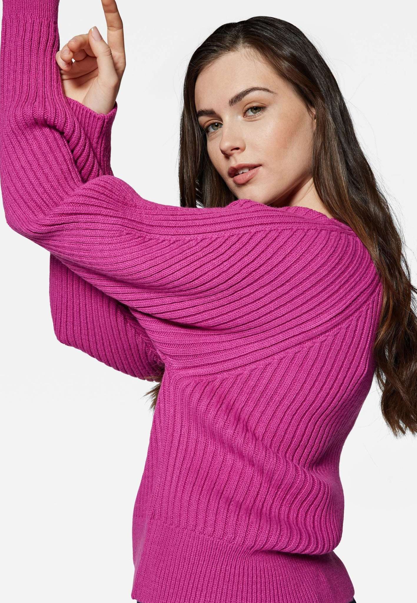 Sweat ras du cou en rouge fuchsia Pull Mavi   