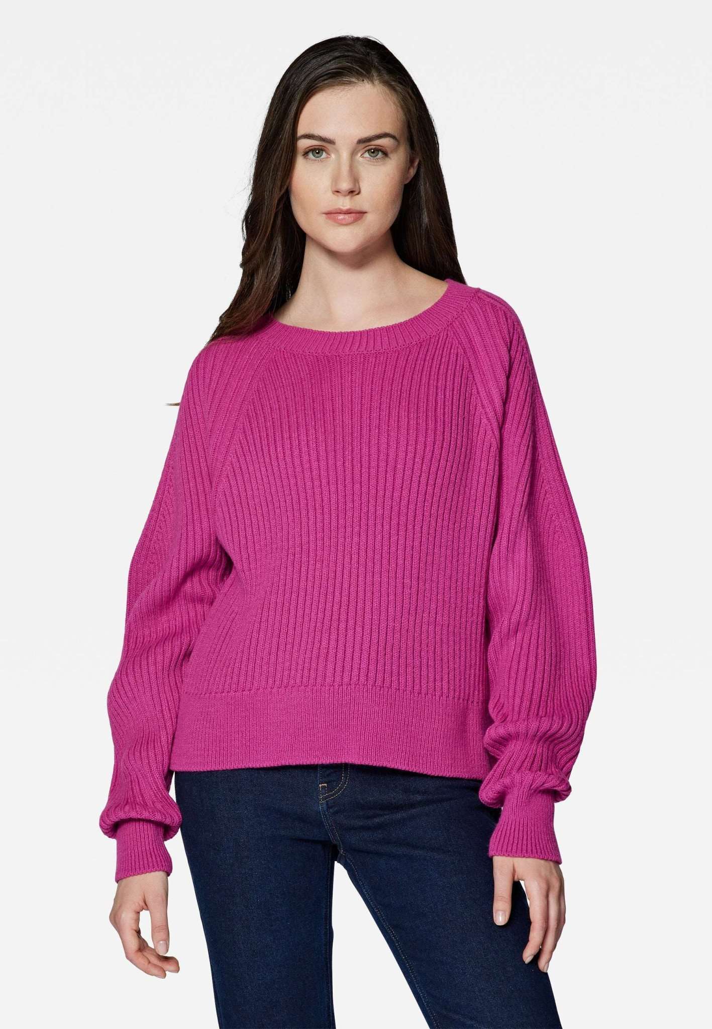 Sweat ras du cou en rouge fuchsia Pull Mavi   