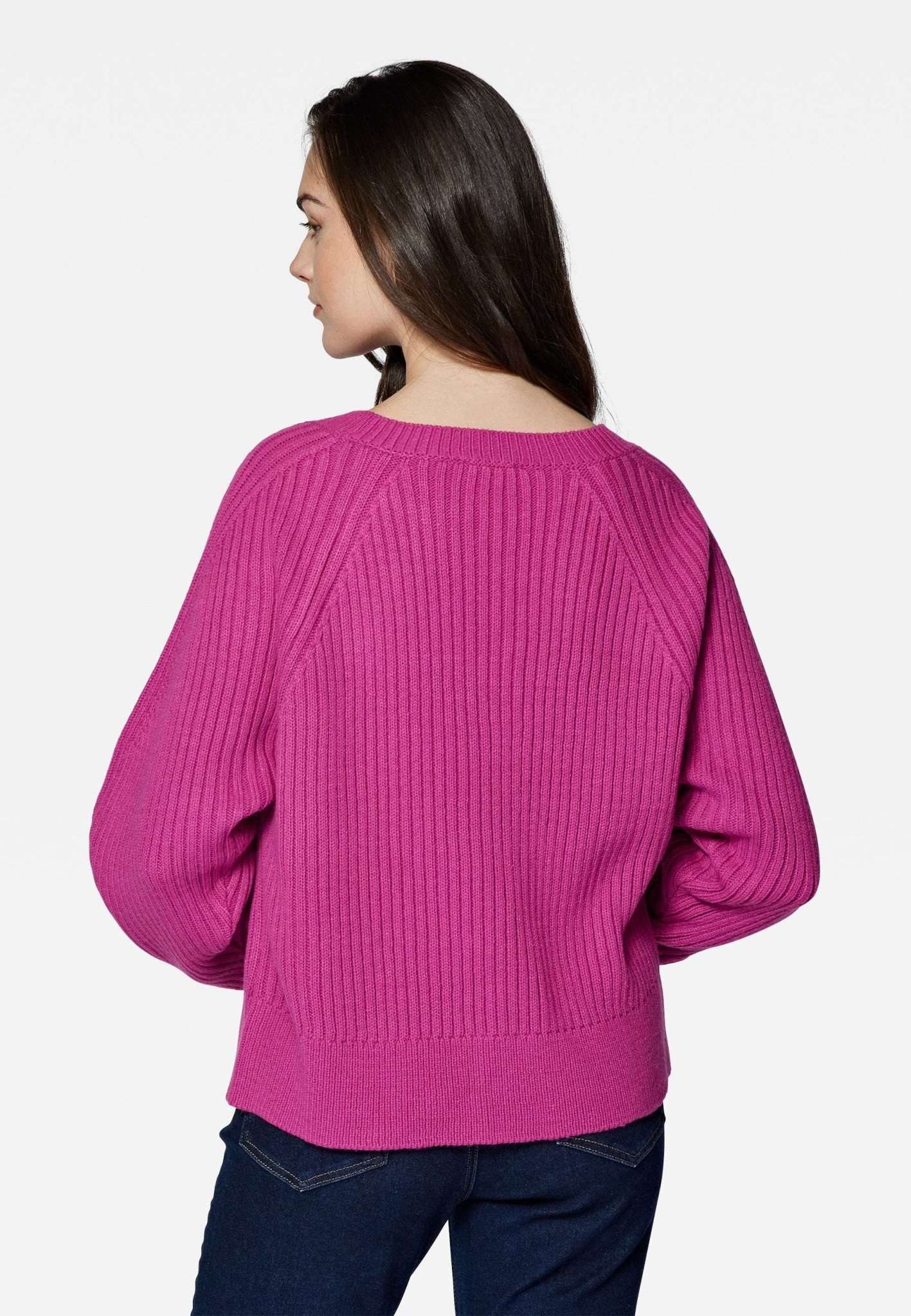 Sweat ras du cou en rouge fuchsia Pull Mavi   