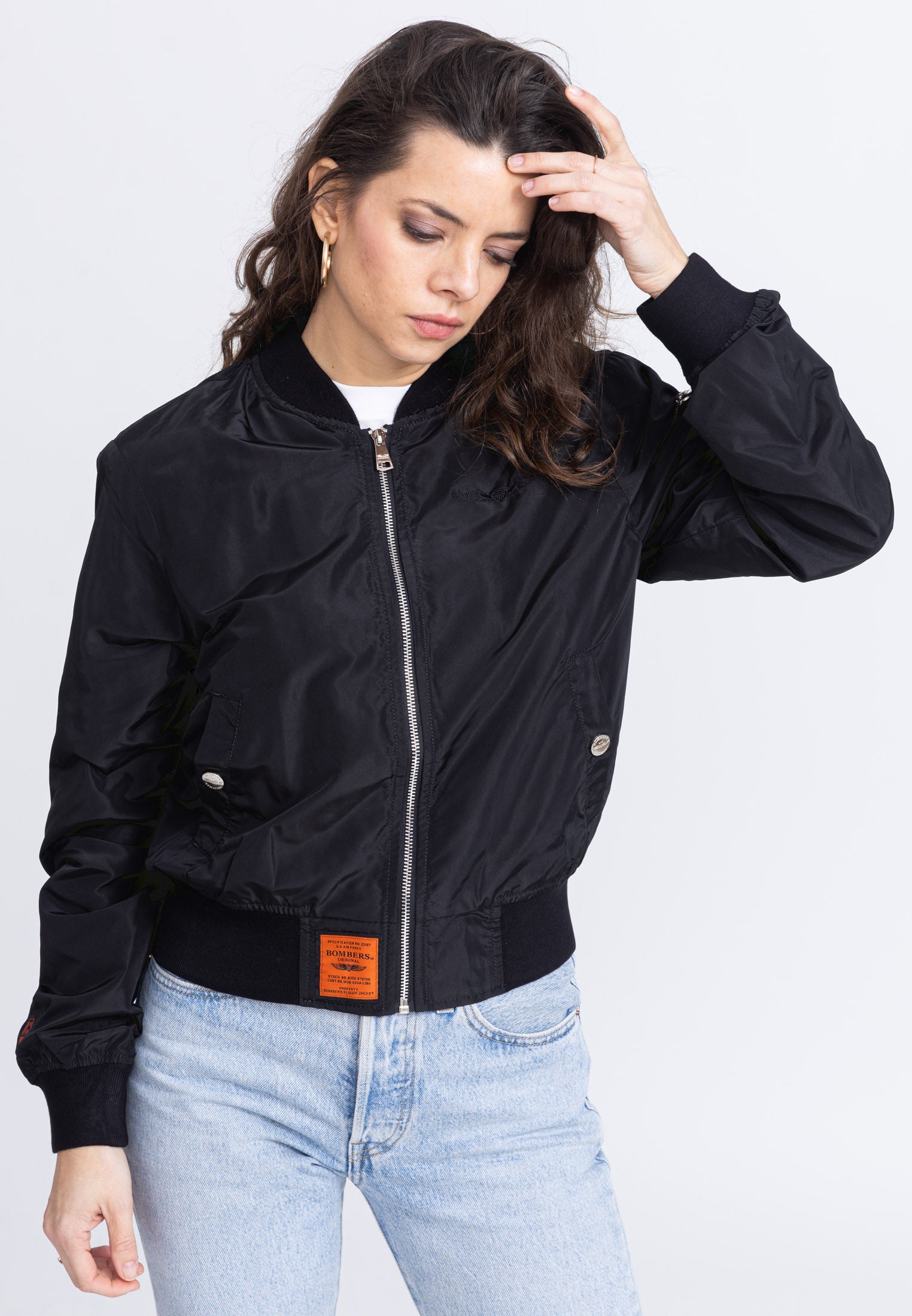 MA1 W Bomber in Black Vestes Bombers Original   