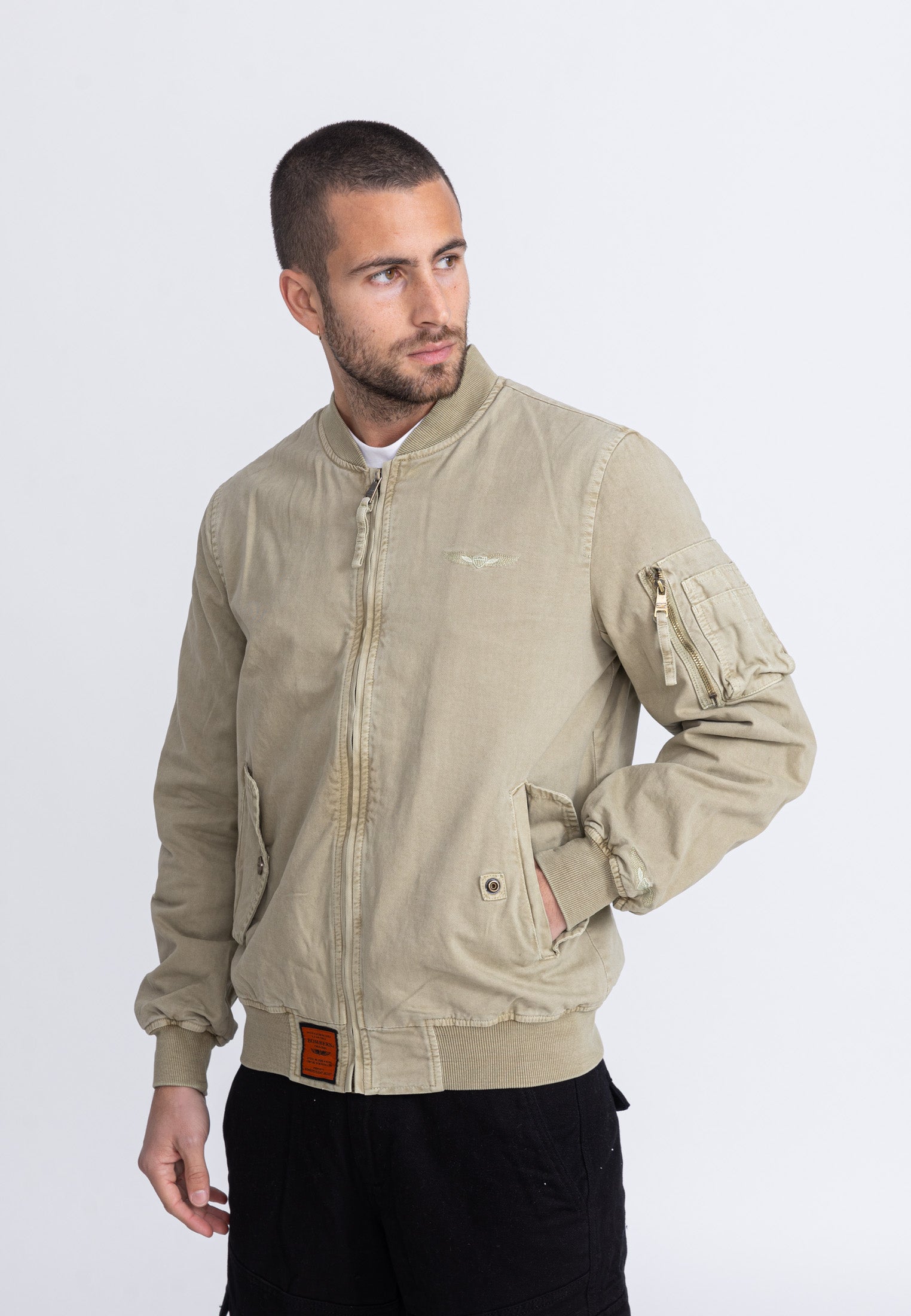 Veste bomber Mac M en beige Vestes Bombers Original   