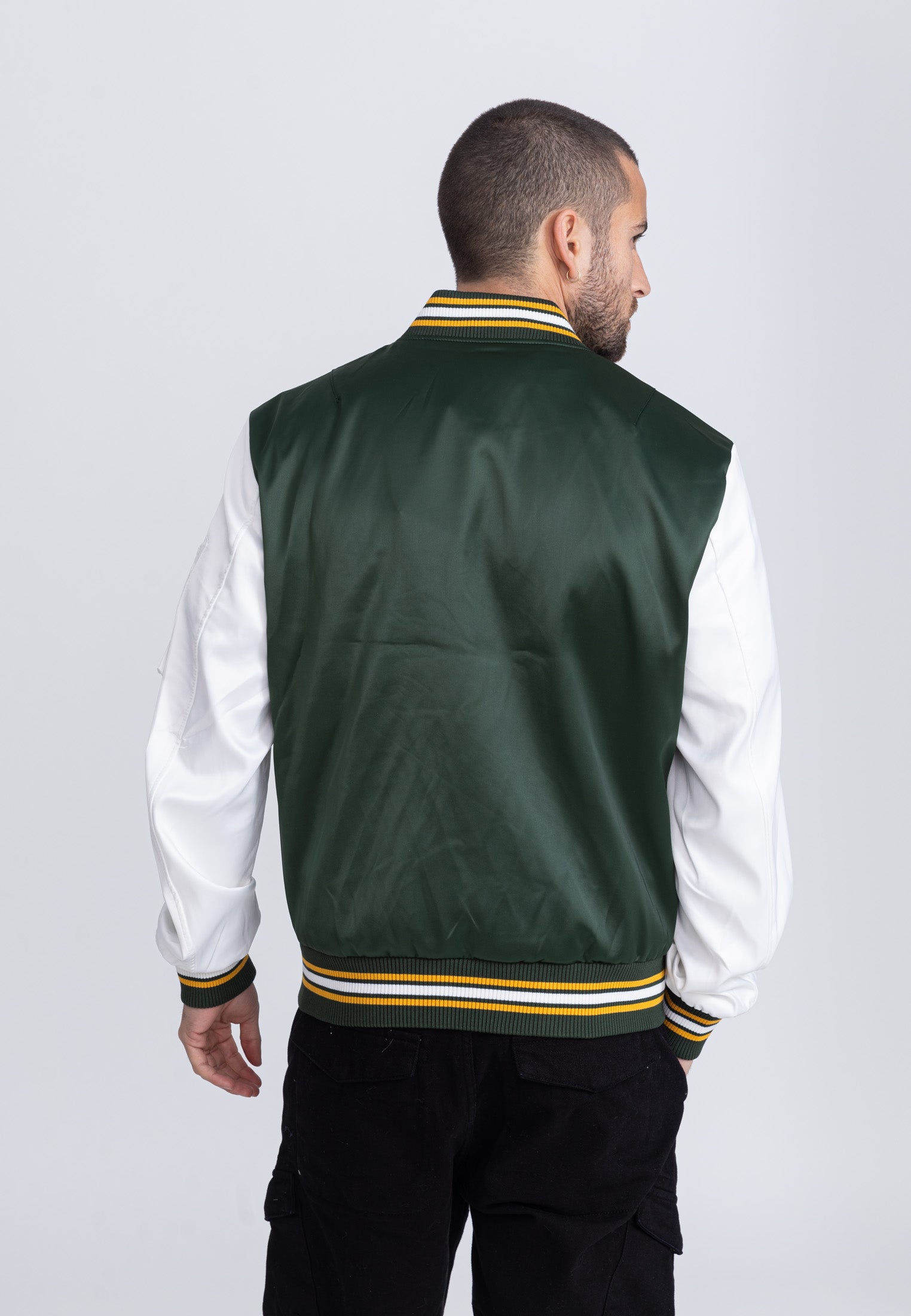 March M Bombers in Green/White Vestes Bombers Original   