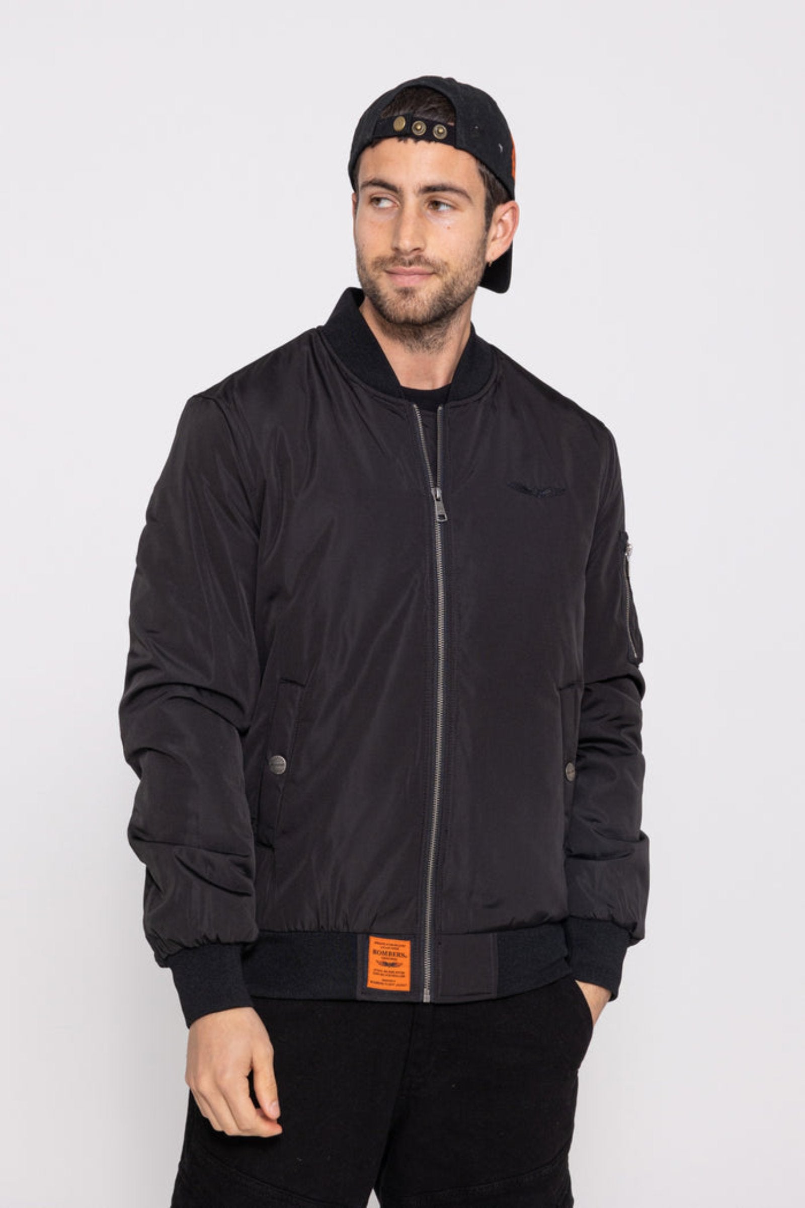 Max M Bomber à Vestes Noir Bombers Original   