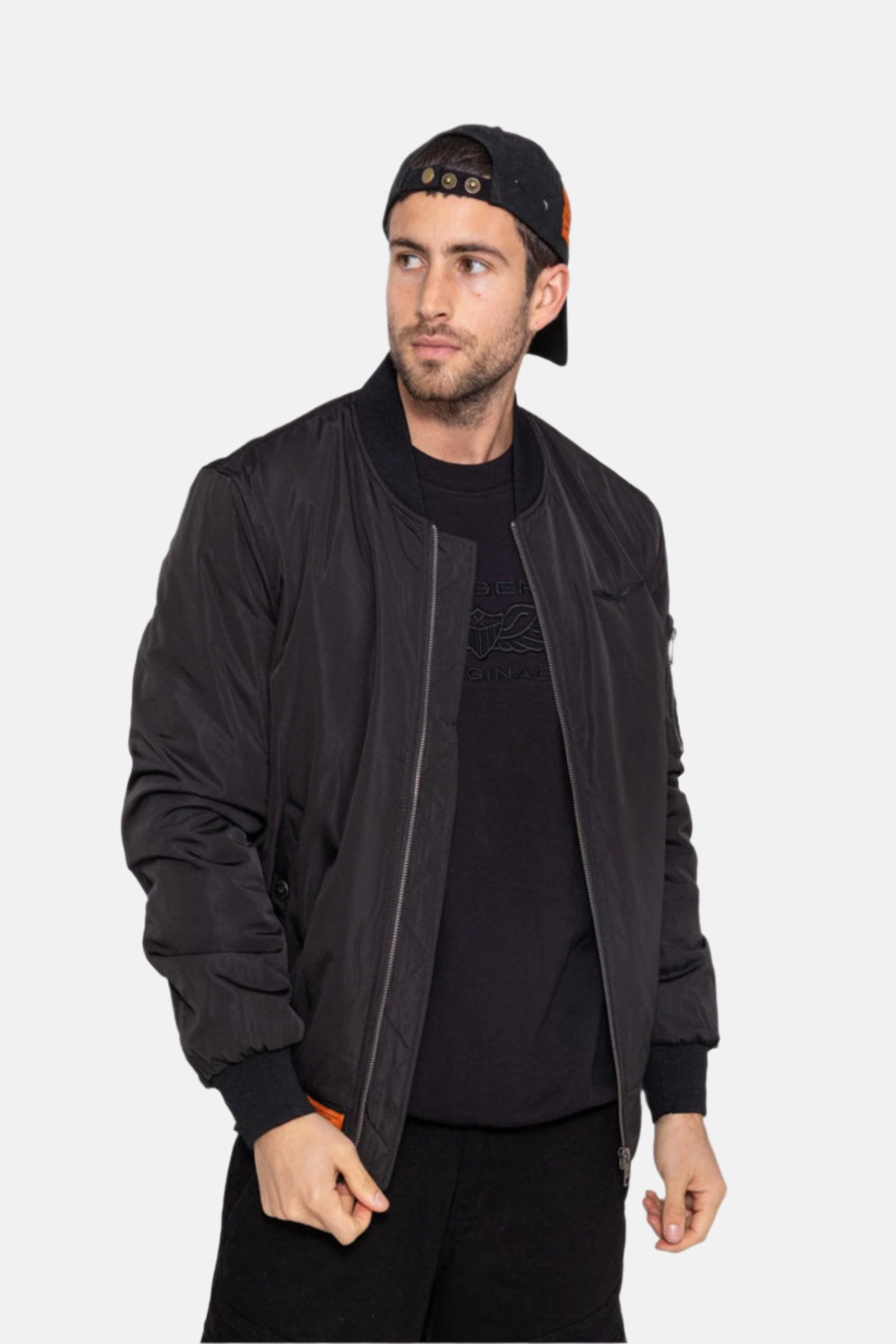 Max M Bomber à Vestes Noir Bombers Original   