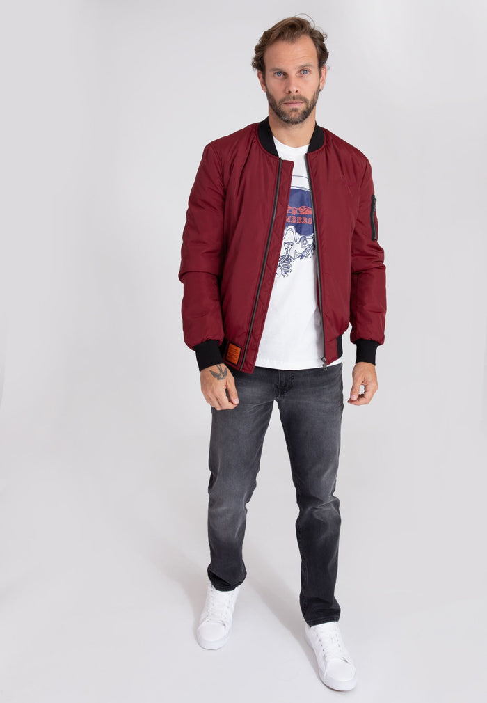 Max M Bomber dans Bourgogne Vestes Bombers Original   