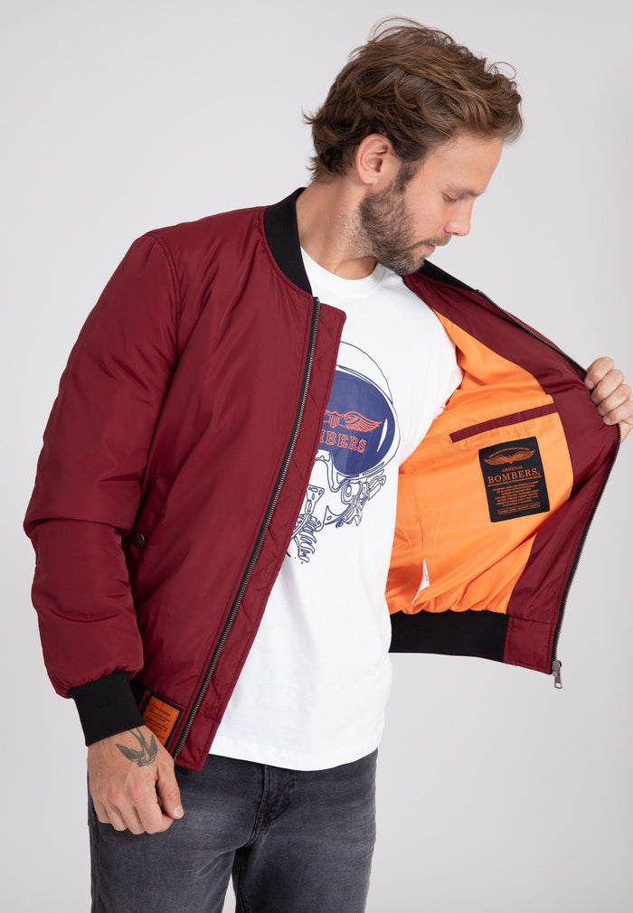 Max M Bomber dans Bourgogne Vestes Bombers Original   