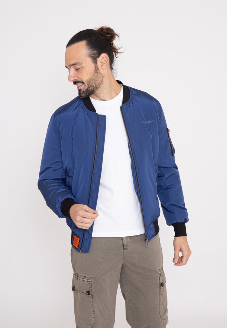 Max M Bomber dans Vestes Indigo Bombers Original   